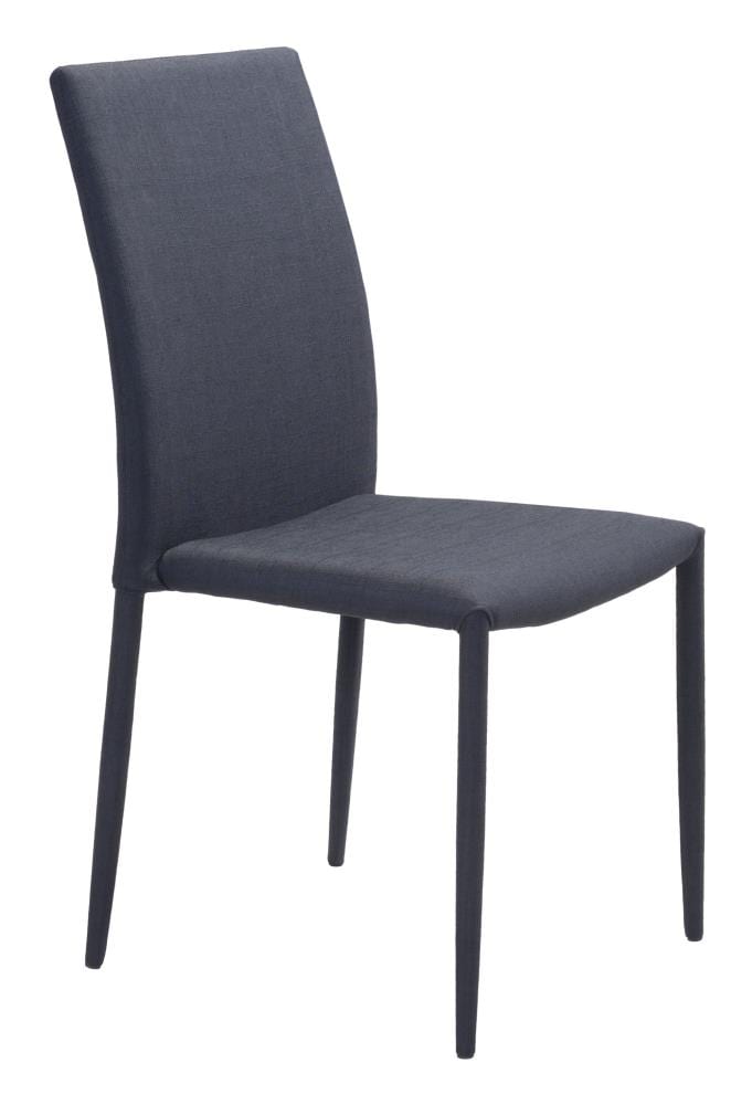 Zuo Modern 100243 Set of 4 Confidence Contemporary/Modern Polyester/Polyester Blend Upholstered Dining Side Chair (Metal Frame)