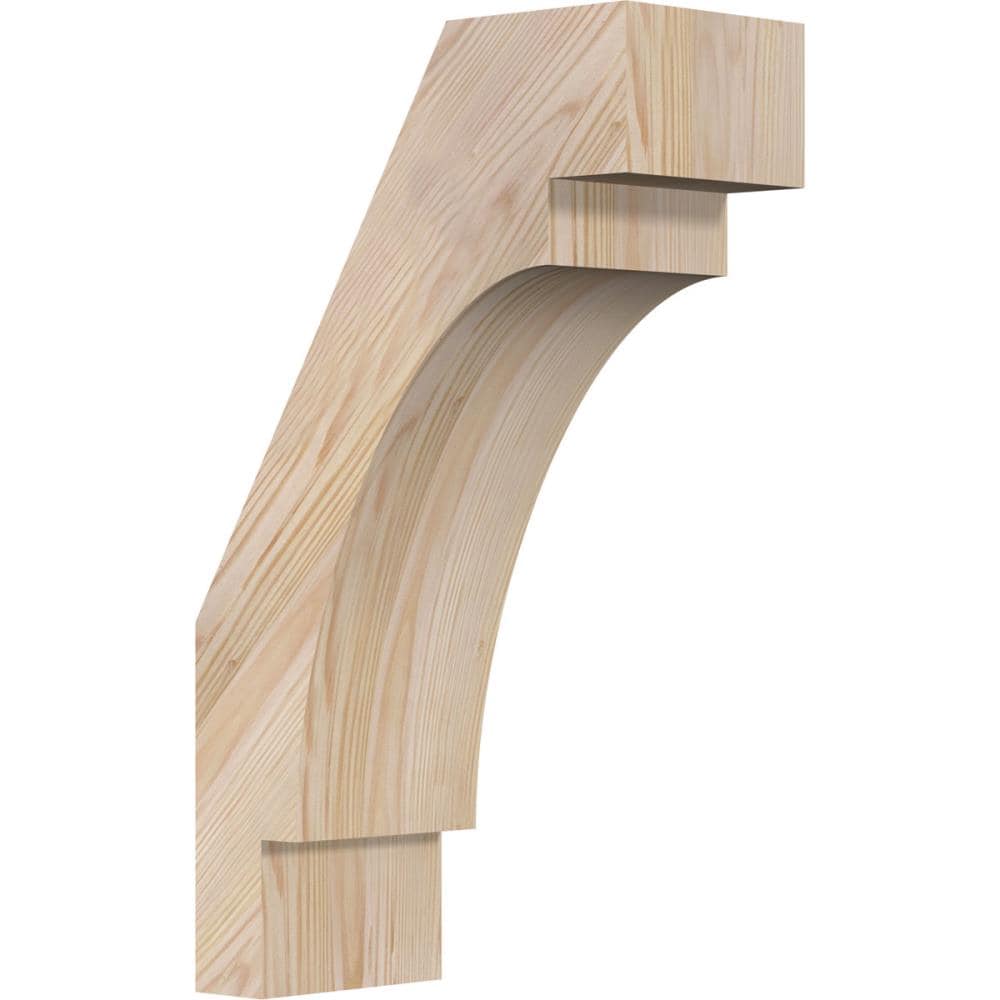 Ekena Millwork BRC06X12X20MRC00SDF 5-1/2-in x 12-in x 20-in Douglas Fir Unfinished Wood Merced Smooth Knee Brace