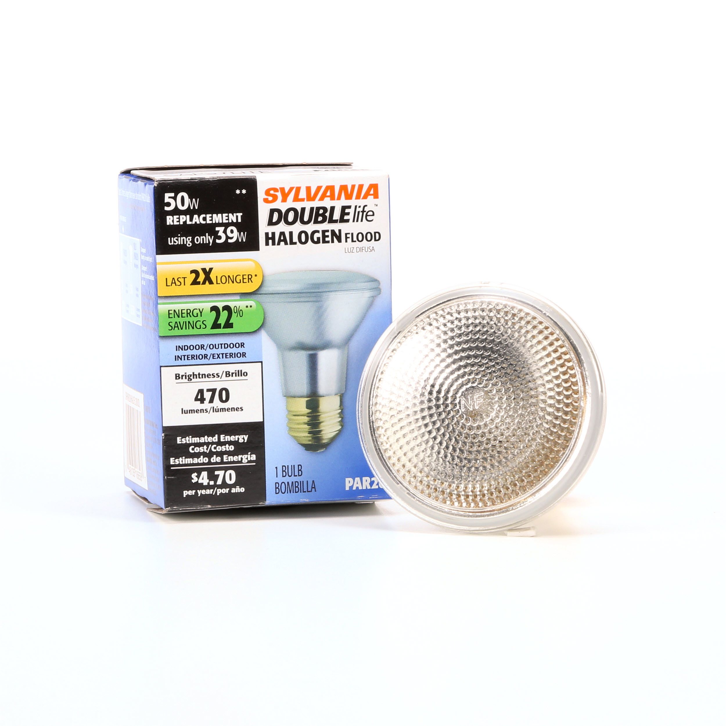 SYLVANIA 50-Watt EQ PAR20 Dimmable Warm White Reflector Flood Halogen ...