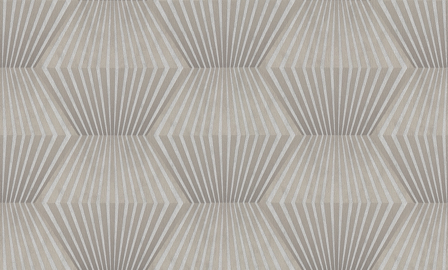 Taupe and Silver 3D Geometric Vinyl Wallpaper
