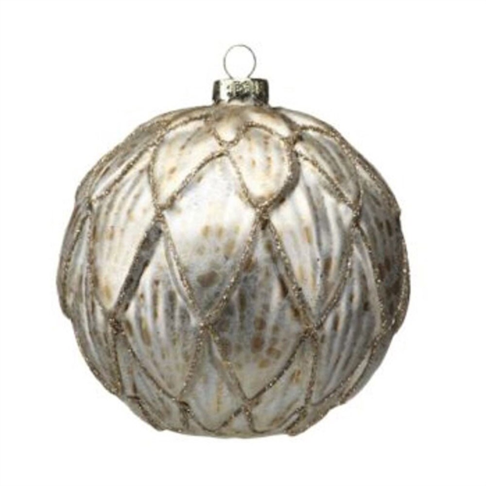 6-Pack Silver Ball Standard Ornament Set in the Christmas 