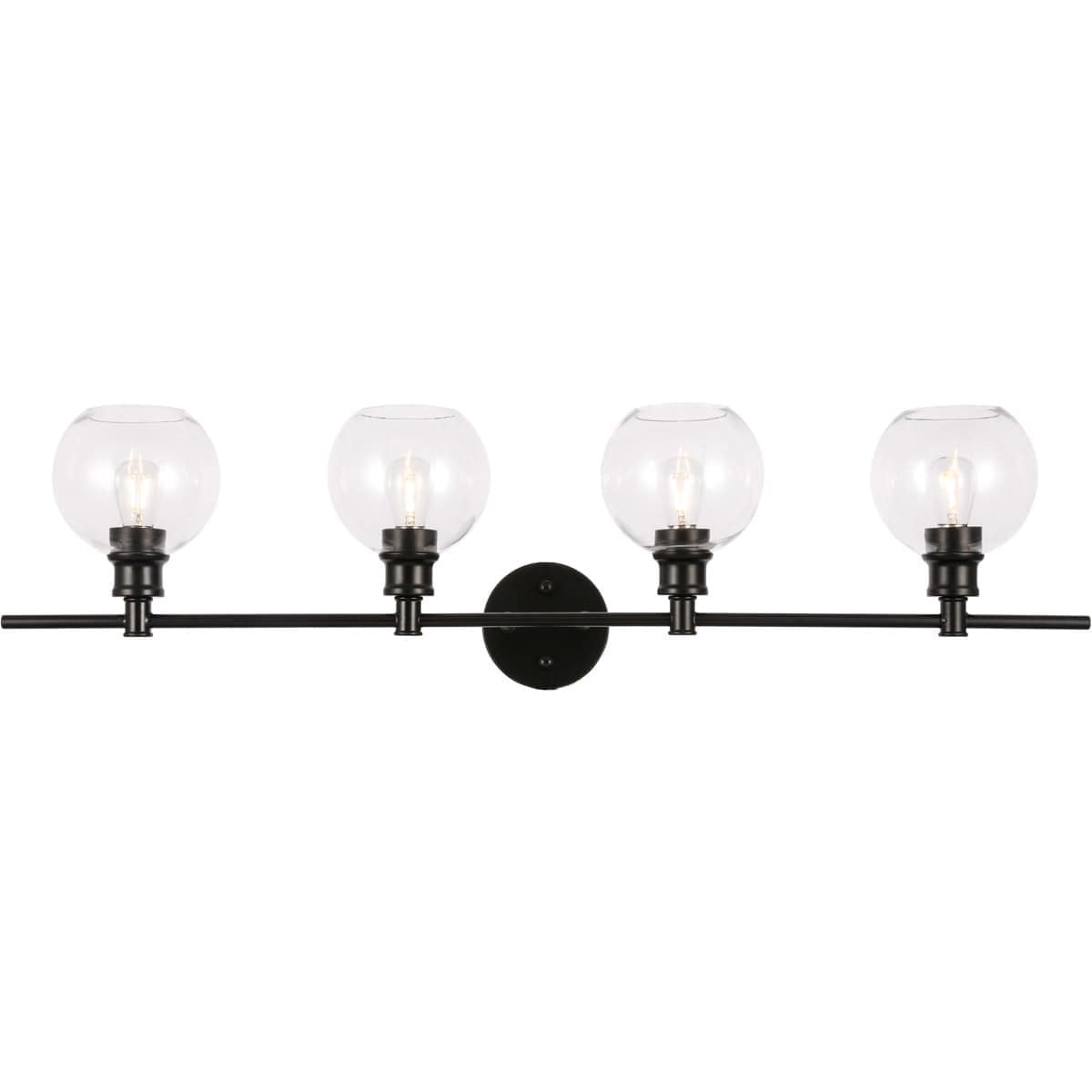 Decovio  12790-B4 Syracuse 4 Light 376 inch Black Wall sconce Wall Light