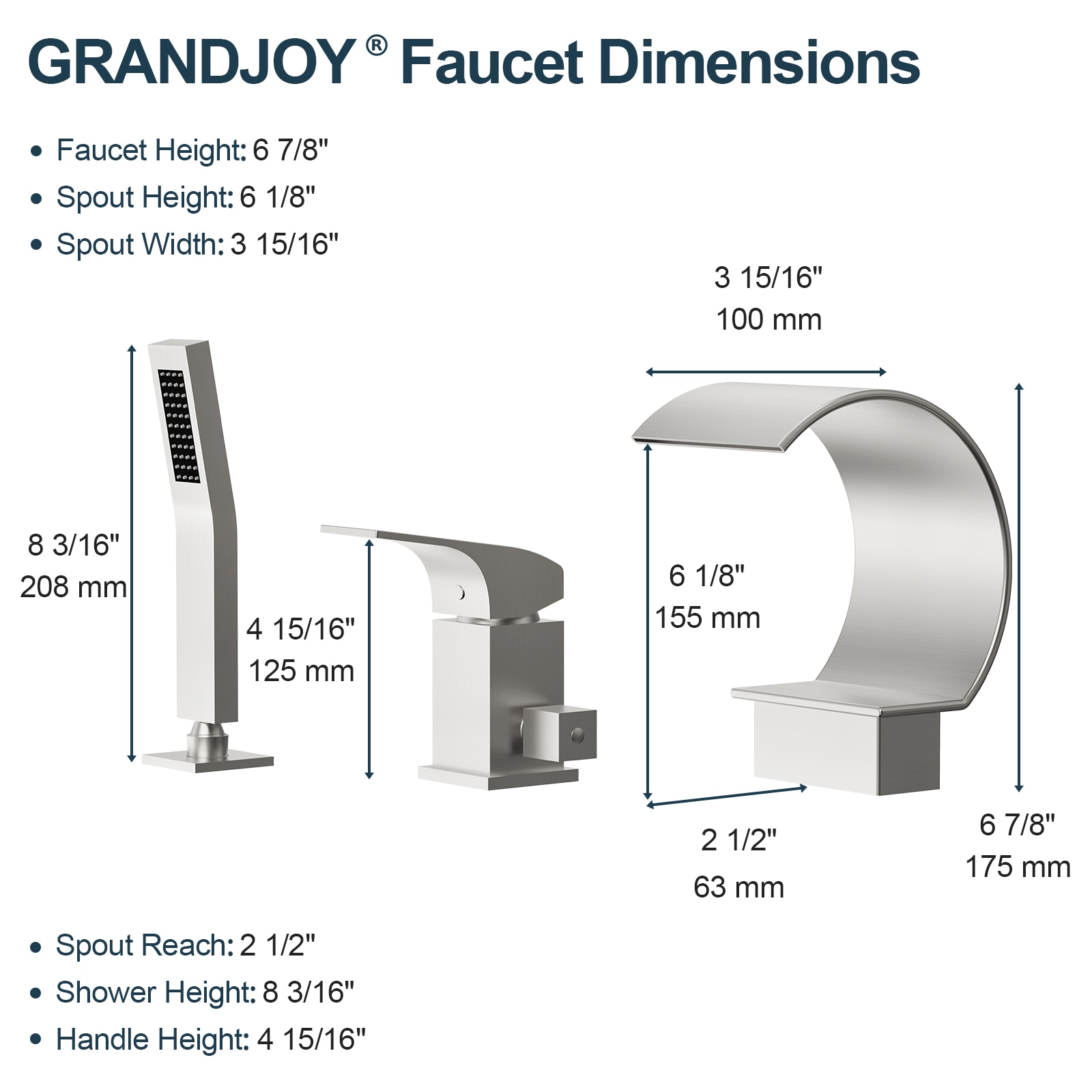 GRANDJOY TOBILI202BN Roman-Tub-Faucets - View #6