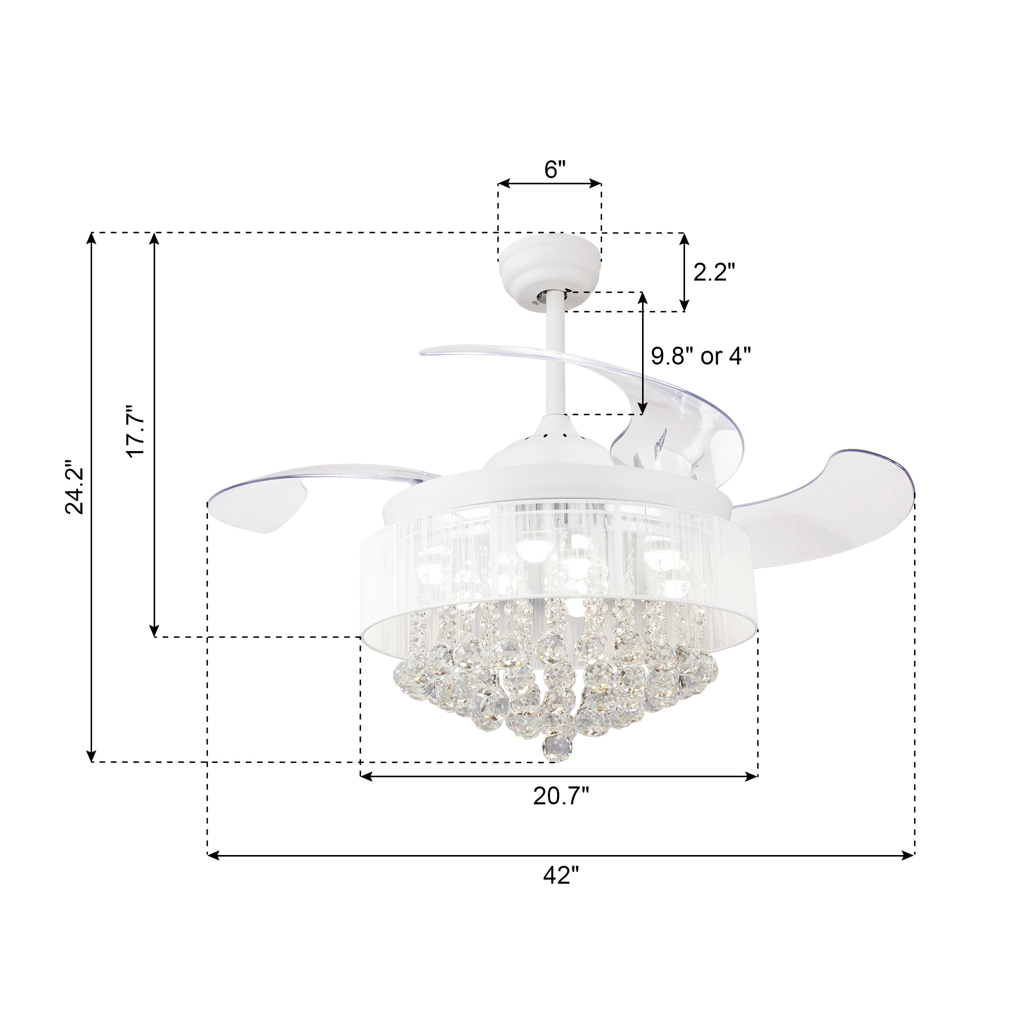 Matrix Decor MDF4601WH110V Ceiling-Fans - View #10