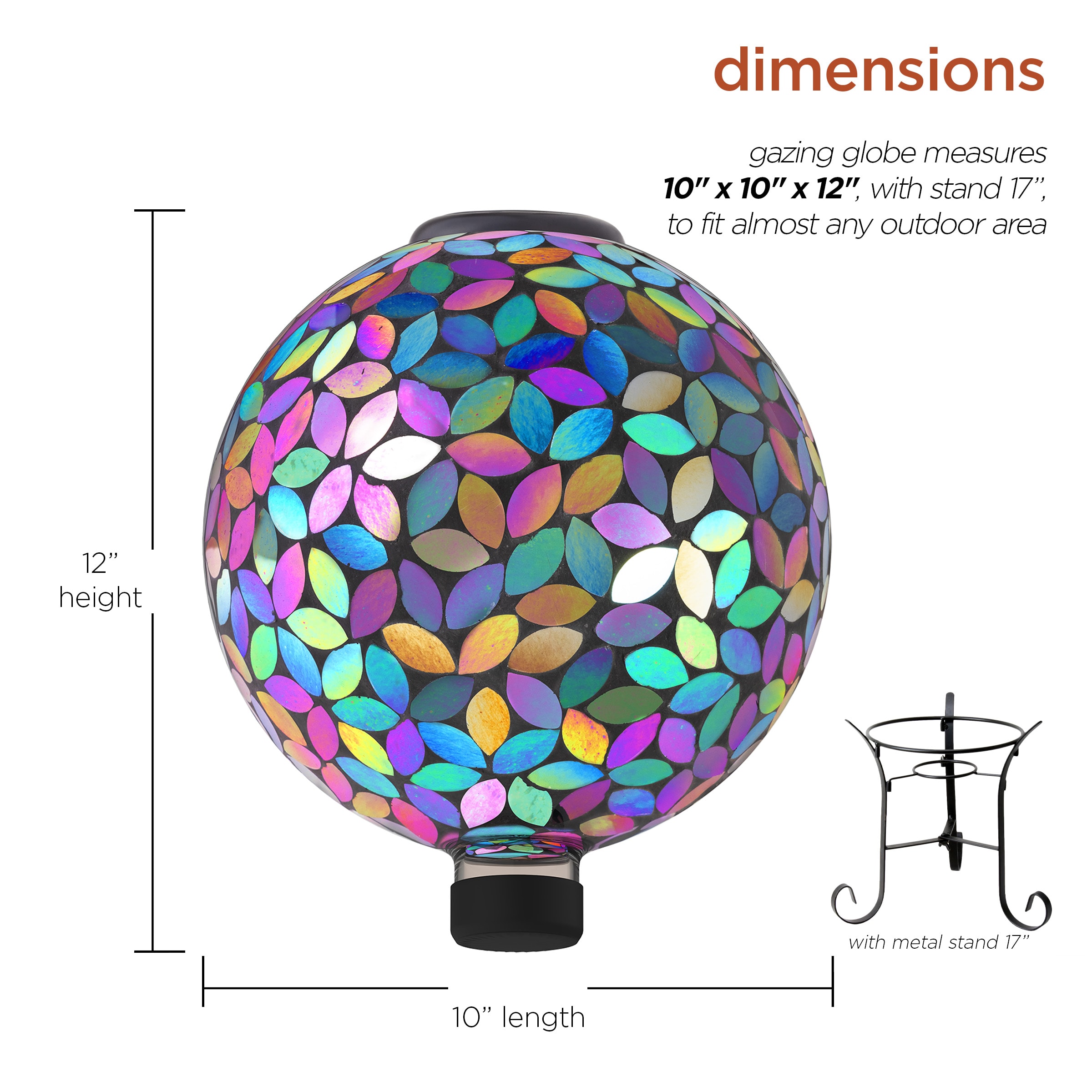 Alpine Corporation GRS122A-SLR Gazing-Ball-Stand - View #3
