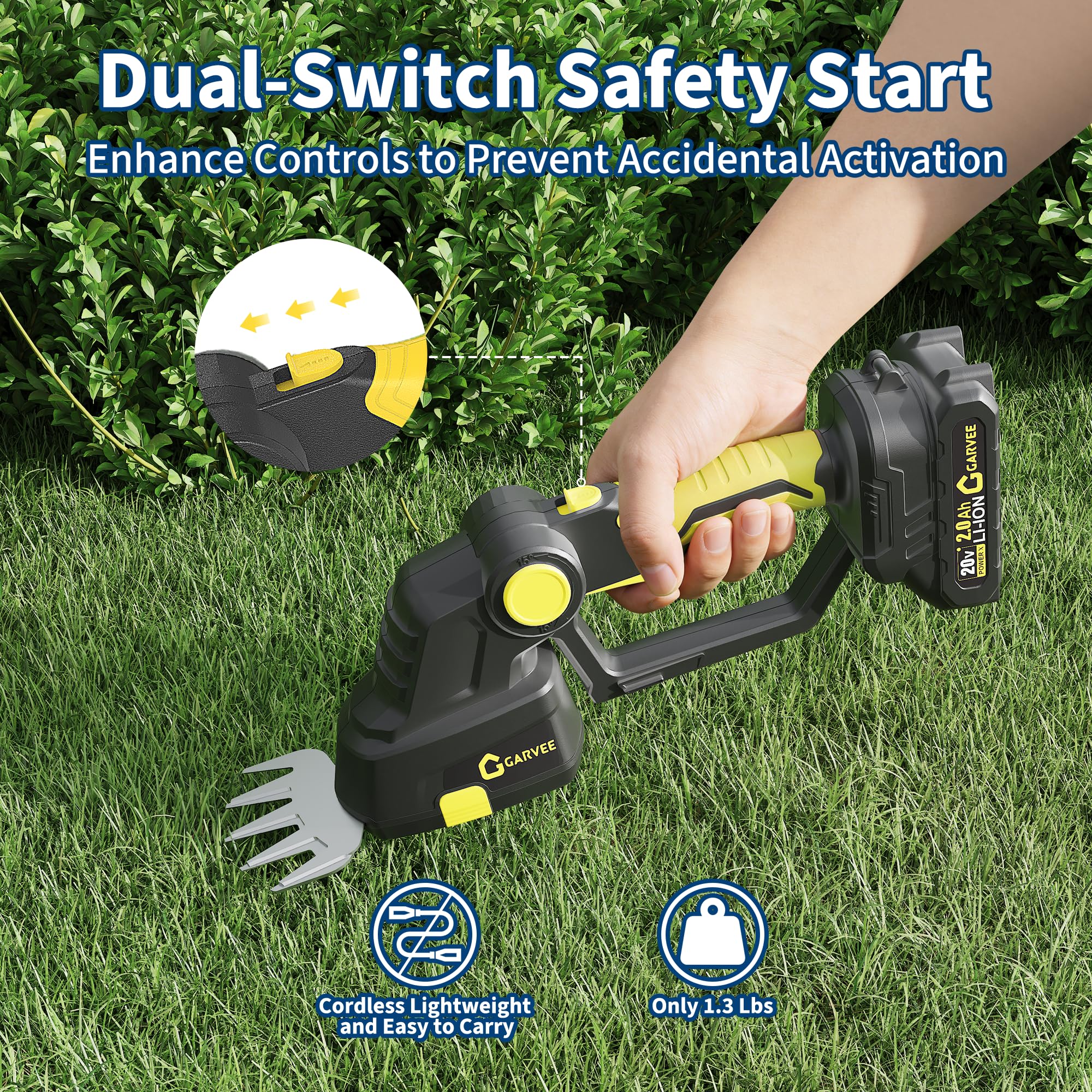 IdealHouse BZB-1PFQ-SM Cordless-Hedge-Trimmers - View #6