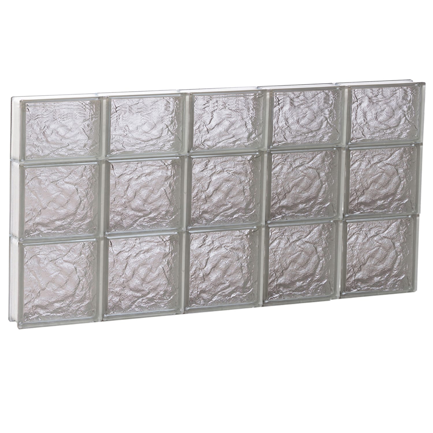 REDI2SET S4022IS Ice Glass 38-3/4-in x 21-1/4-in Frameless Replacement Glass Block Window