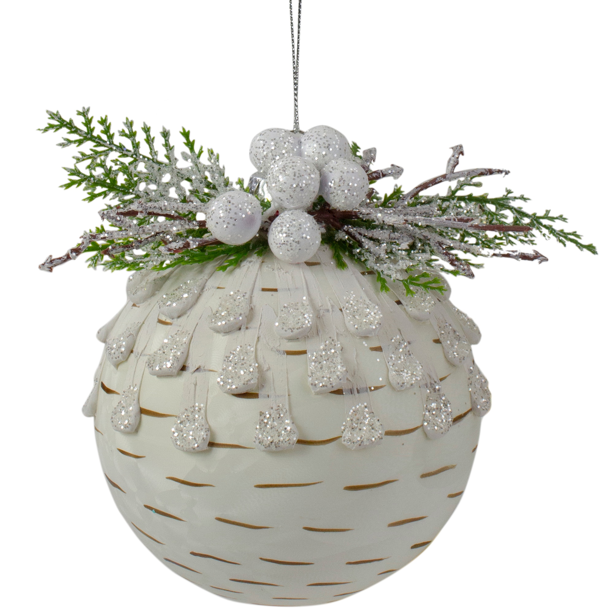 Northlight 4.5 in. Clear Glass Merry Christmas Glass Ball Ornament