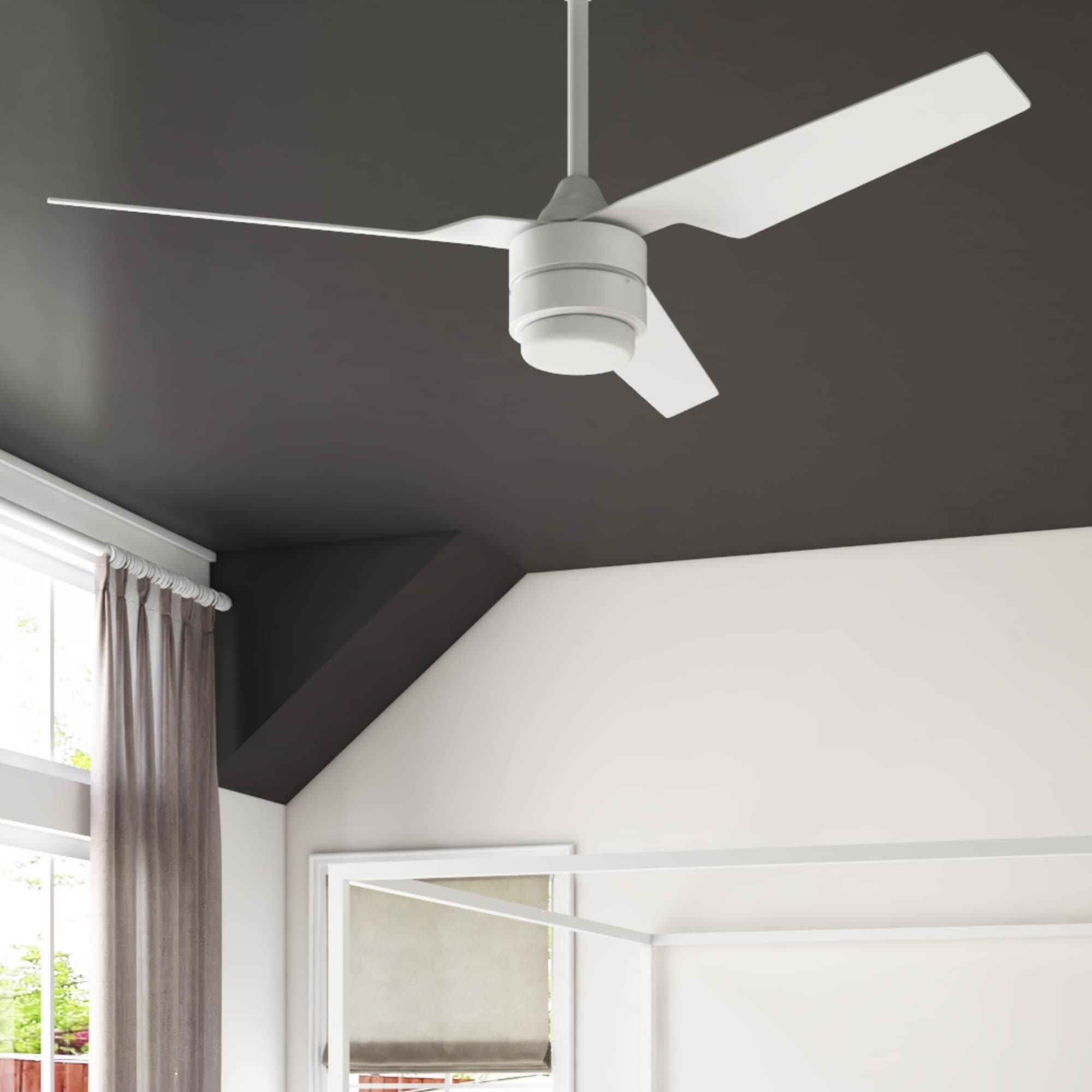 Zane 52-in White Color-changing Indoor/Outdoor Ceiling Fan with Light and Remote (3-Blade) | - Harbor Breeze 42996