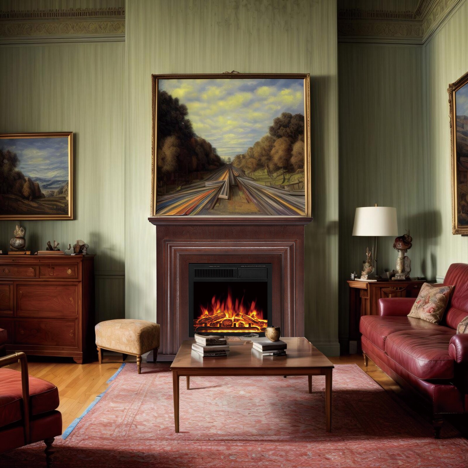 COWSAR M2303-PECAN Electric-Fireplaces - View #10