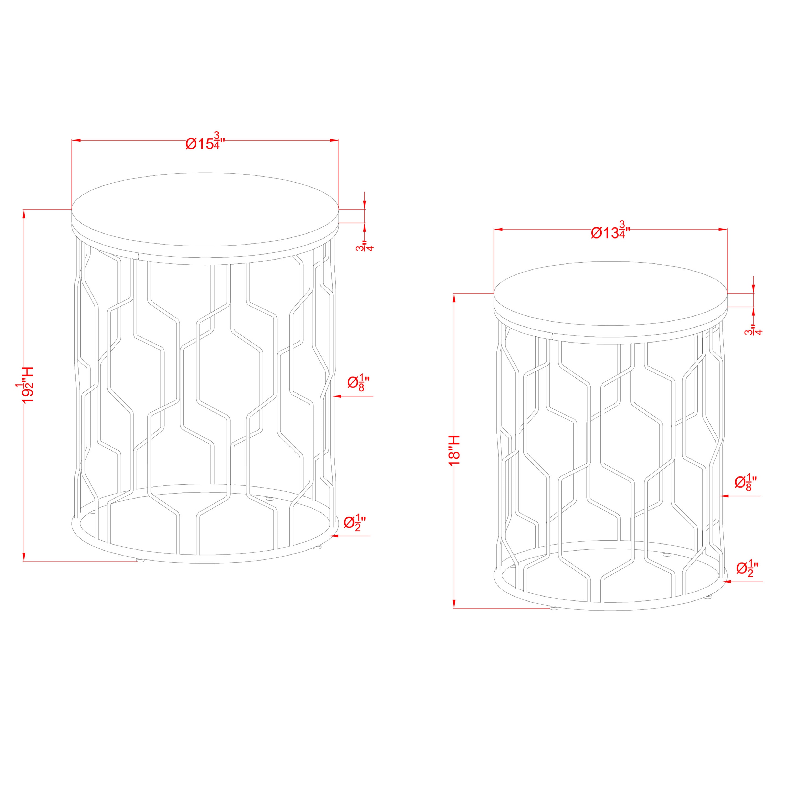 Furniture of America IDF-AC329GD End-Tables - View #8