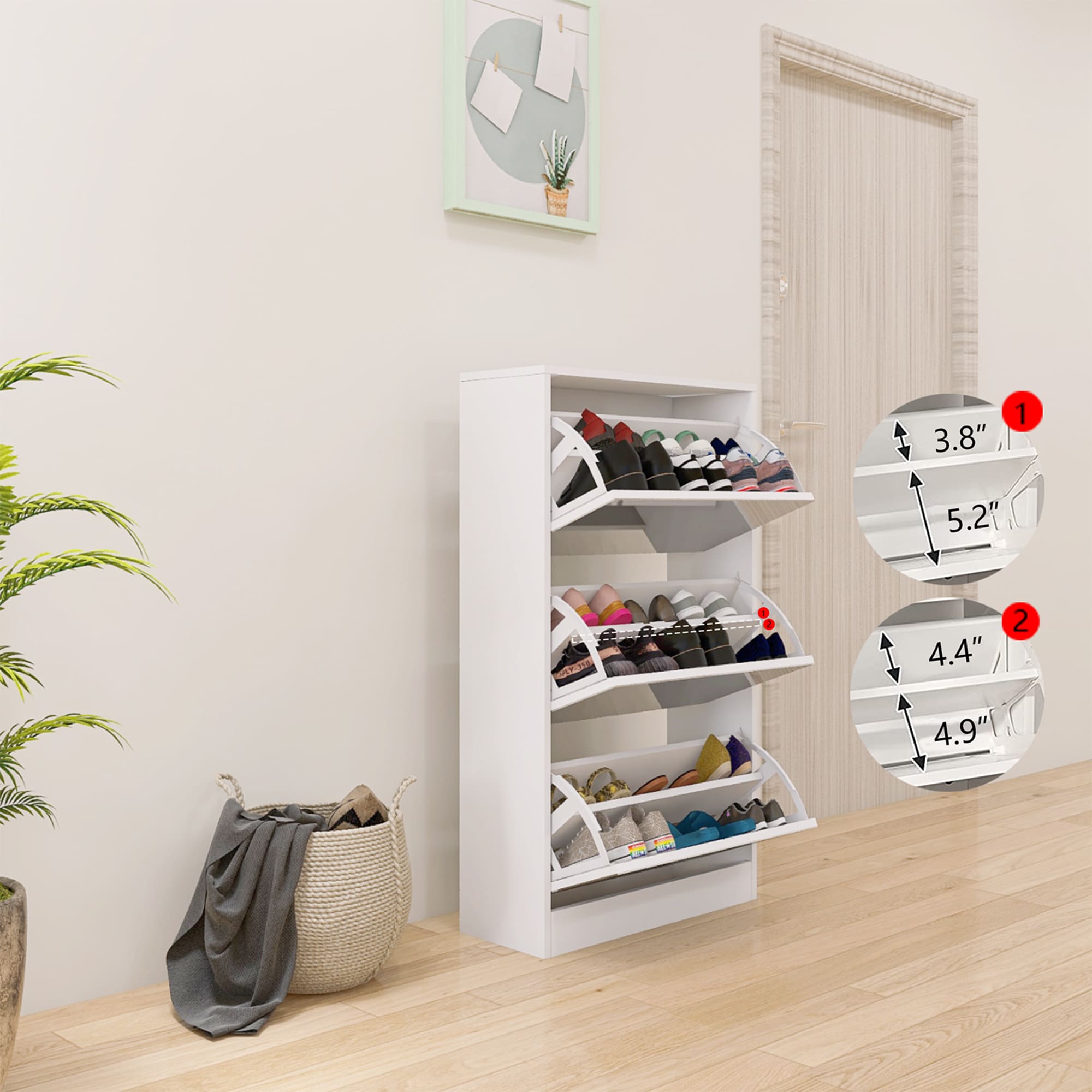SINOFURN SYC080018WT Shoe-Racks - View #16