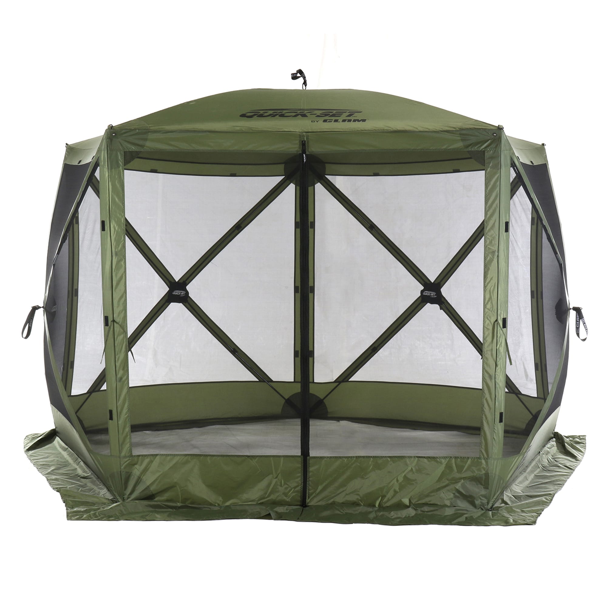 Clam Outdoors 9-ft x 9-ft Hexagon Green Pop-up Canopy in the Canopies ...