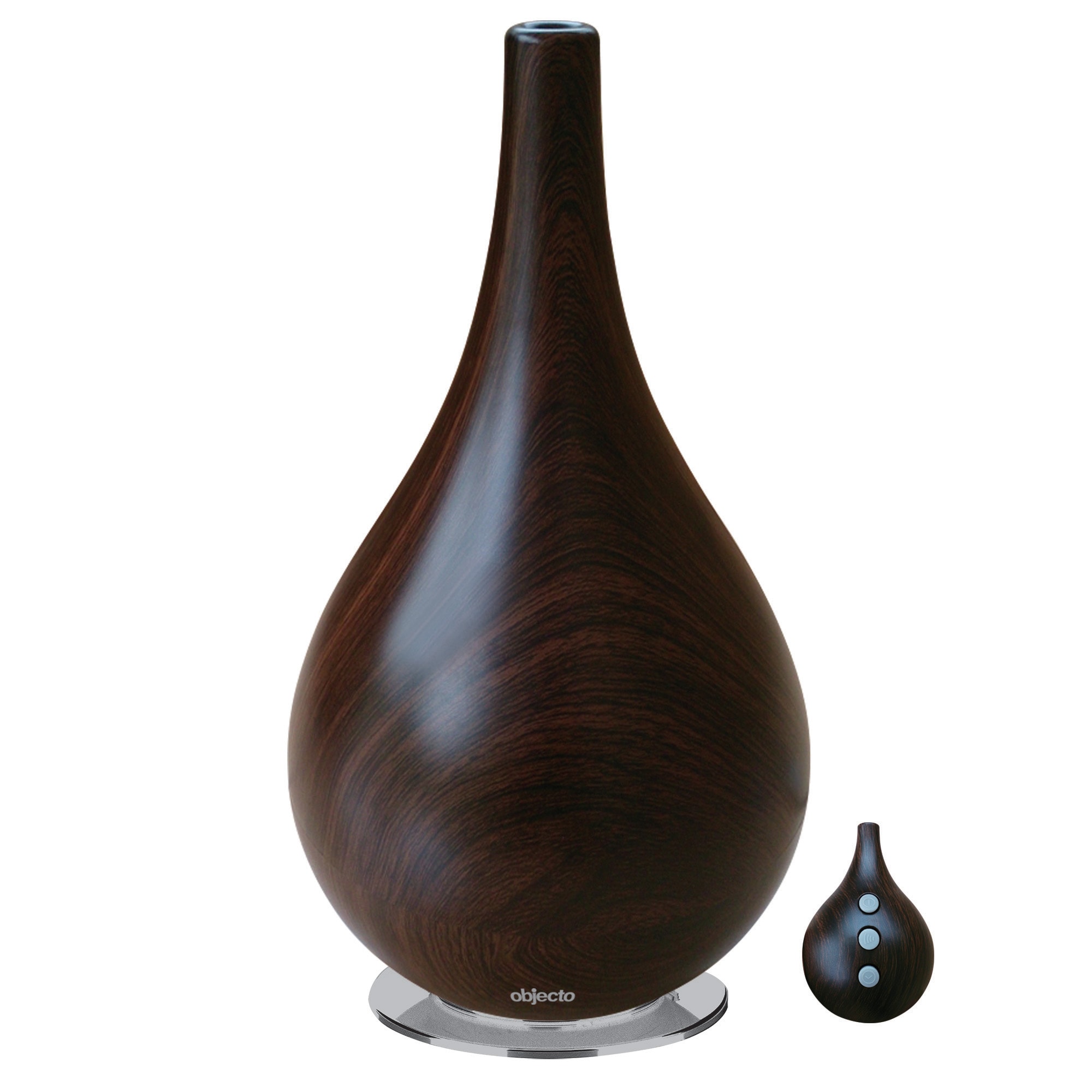 objecto HW27-9DK 0.61-Gallon Tabletop Cool Mist/Warm Mist Electronic Humidifier (For Rooms Up To 450-sq ft) Brown