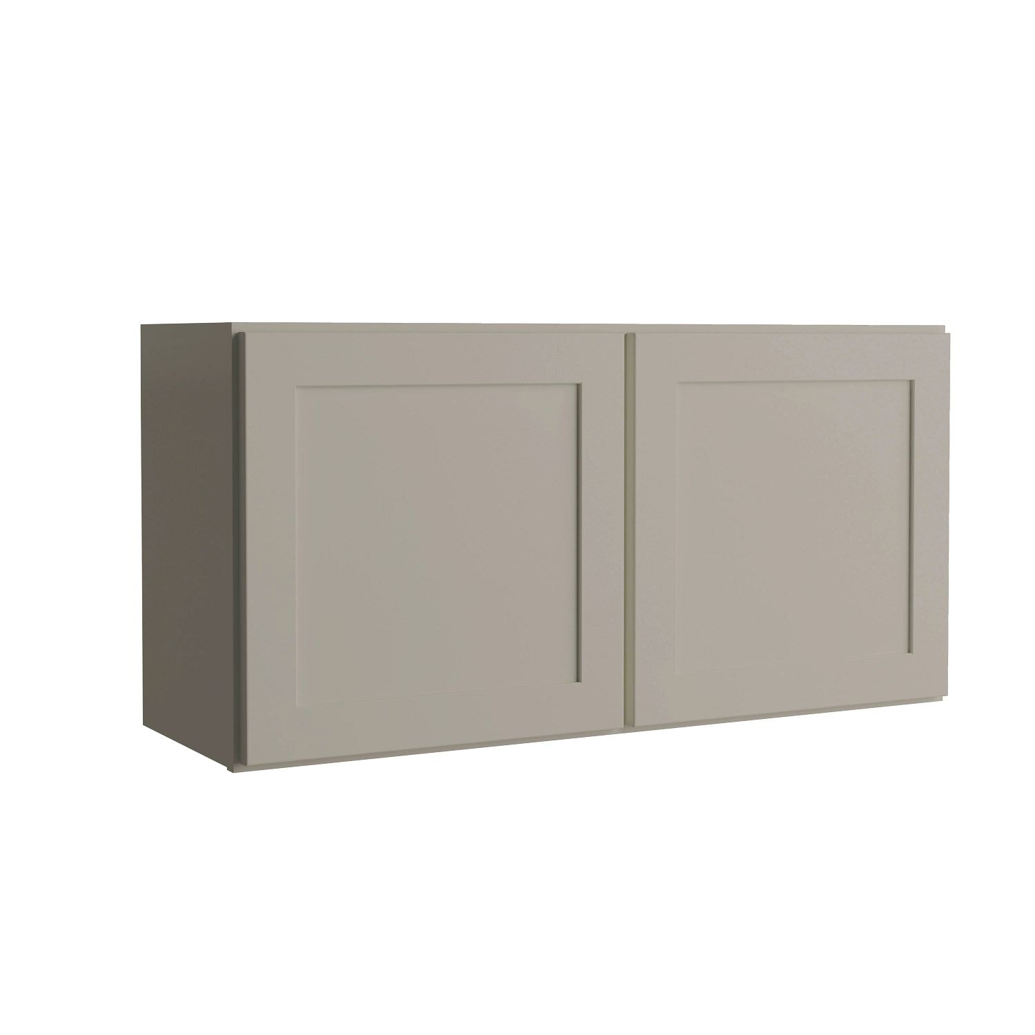 Project Source W3618BG Burlington 36-in W x 18-in H x 12-in D Gray Wall Fully assembled Cabinet (Recessed Panel Shaker)