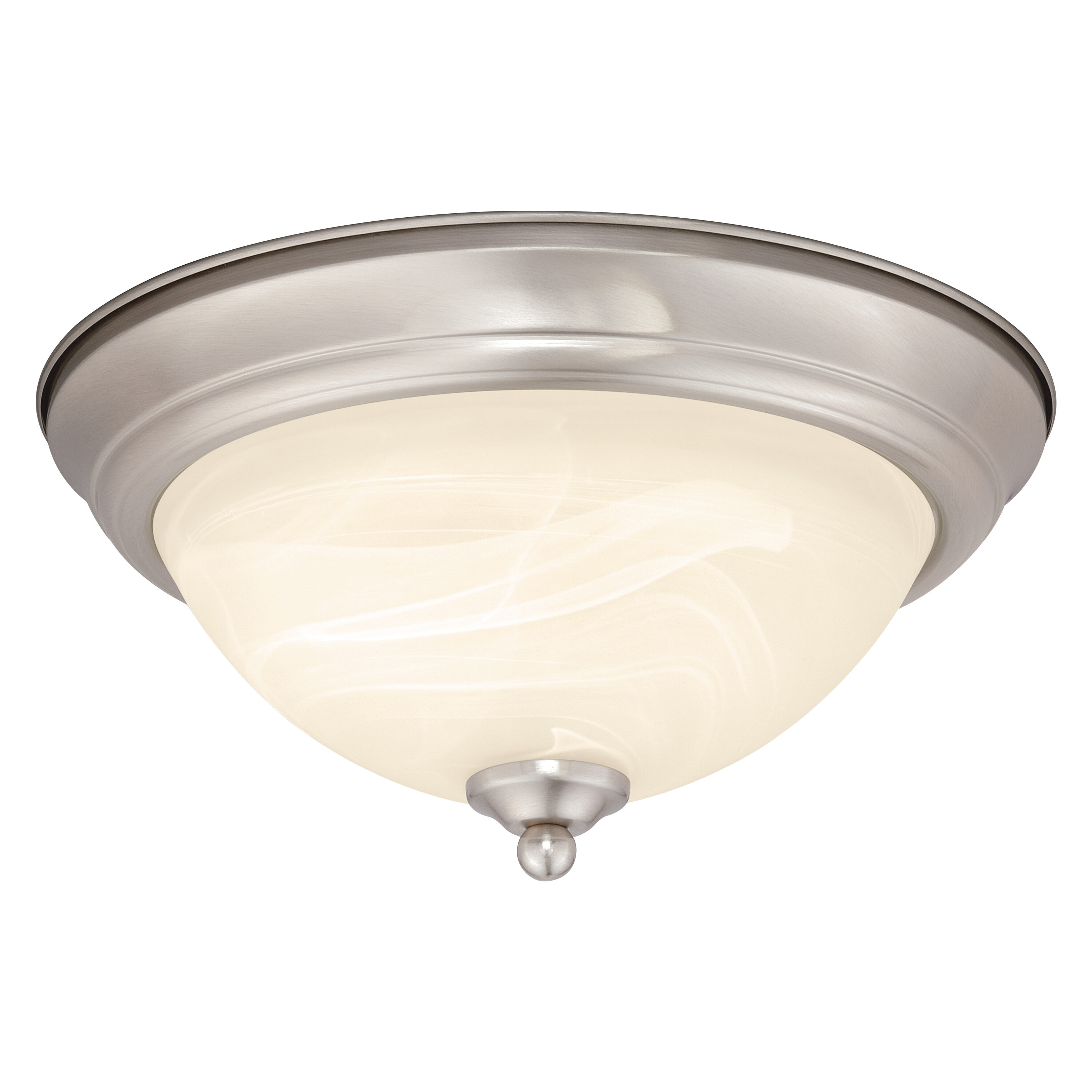 Cascadia C0291 Stevens 1 -Light 13-in Satin Nickel Integrated LED Flush Mount Light