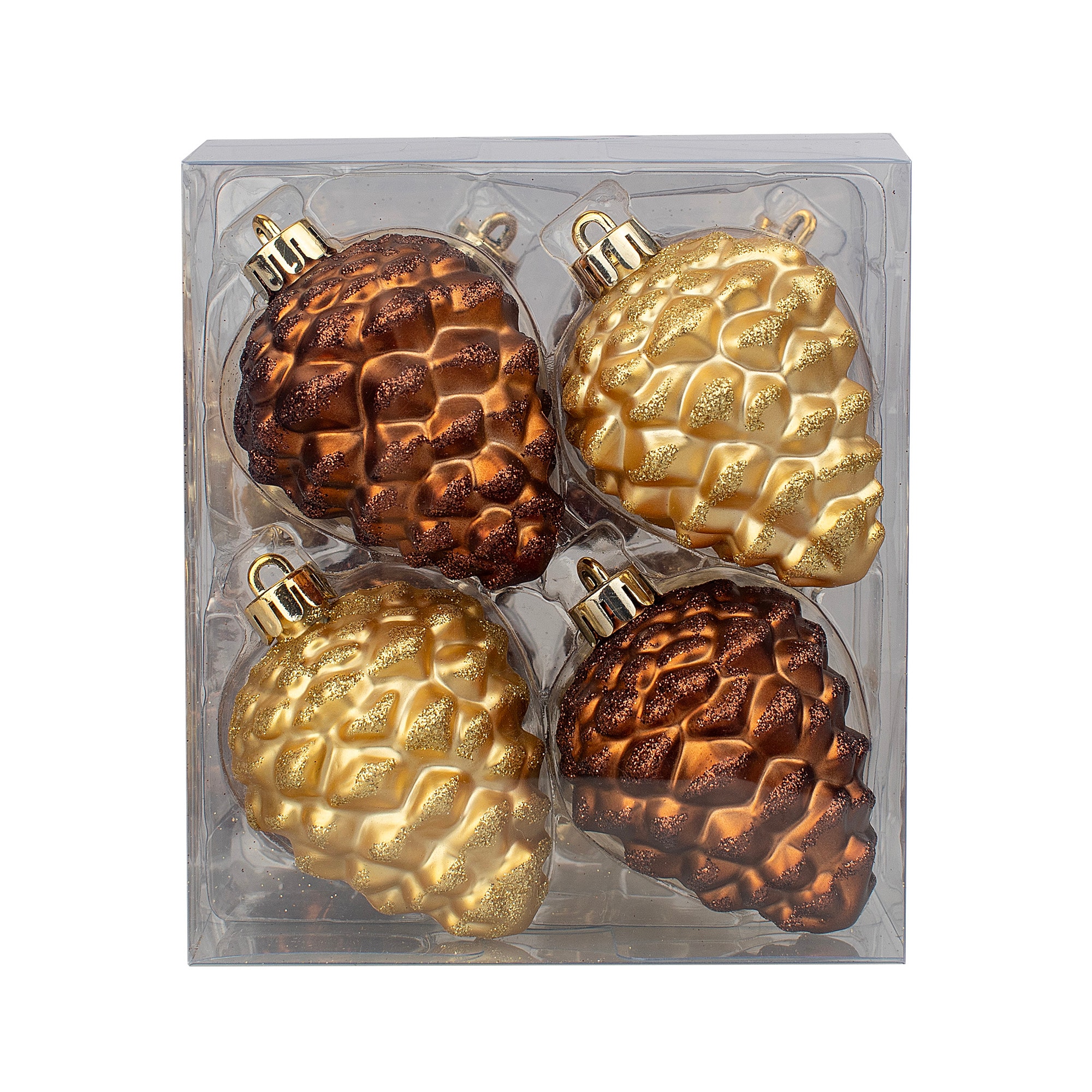 Holiday Living 88M0011L 8 -Pack Multiple colors/finishes Pinecone Standard Indoor Ornament set Shatterproof