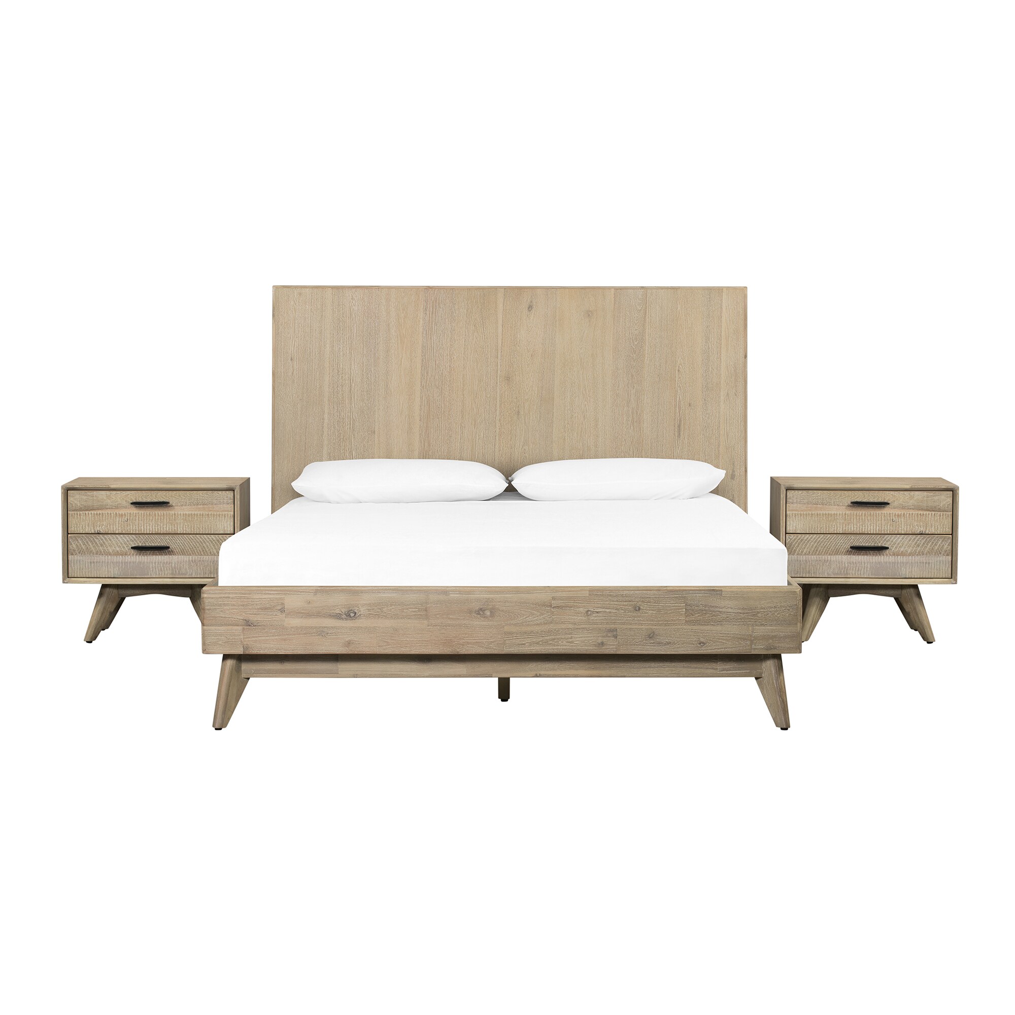 Armen Living SETLFBDGRKG3A Gray Sandblast Summer King Bedroom Set