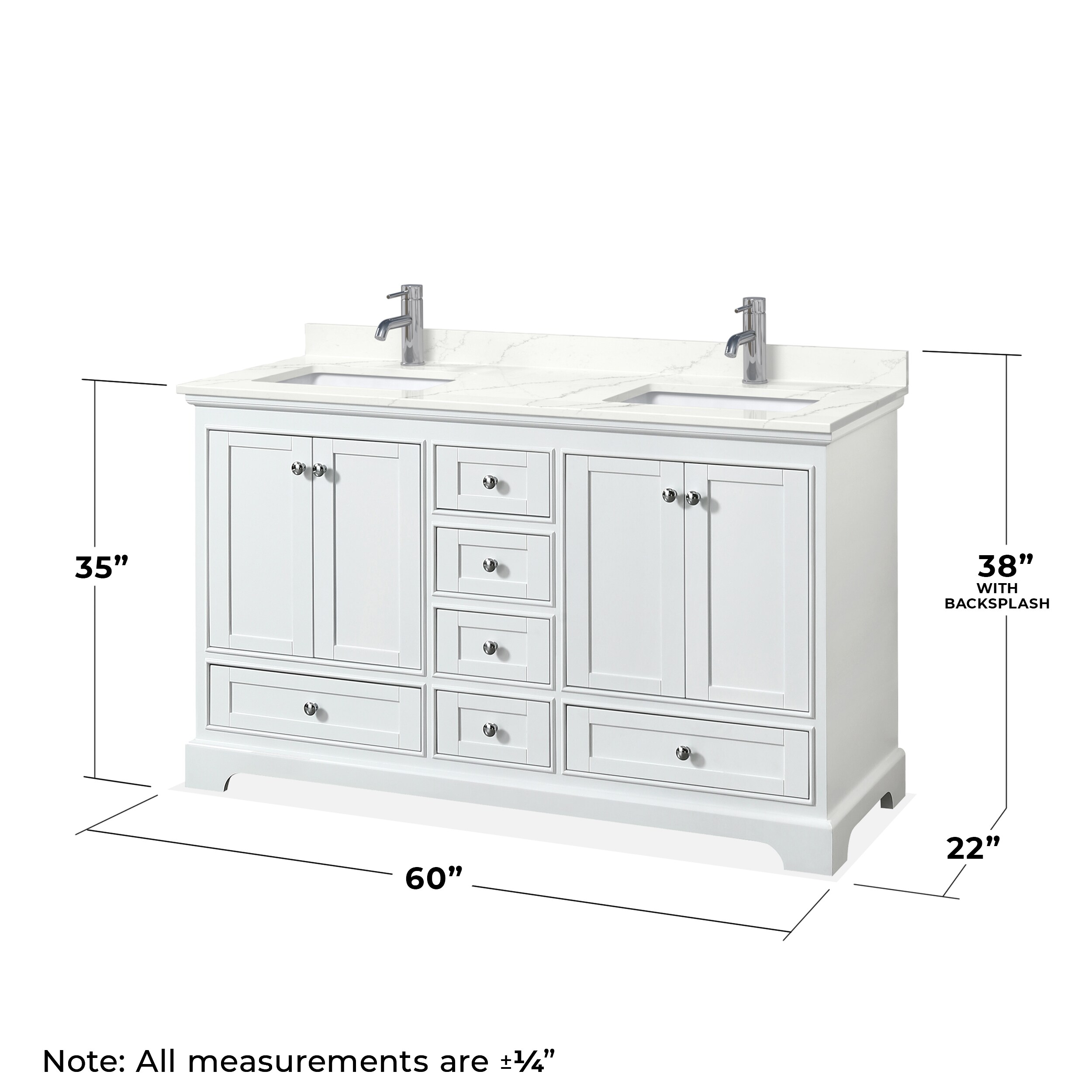 Wyndham Collection WCS202060DWHGTUNSMXX Bath-Vanity-Combo - View #4