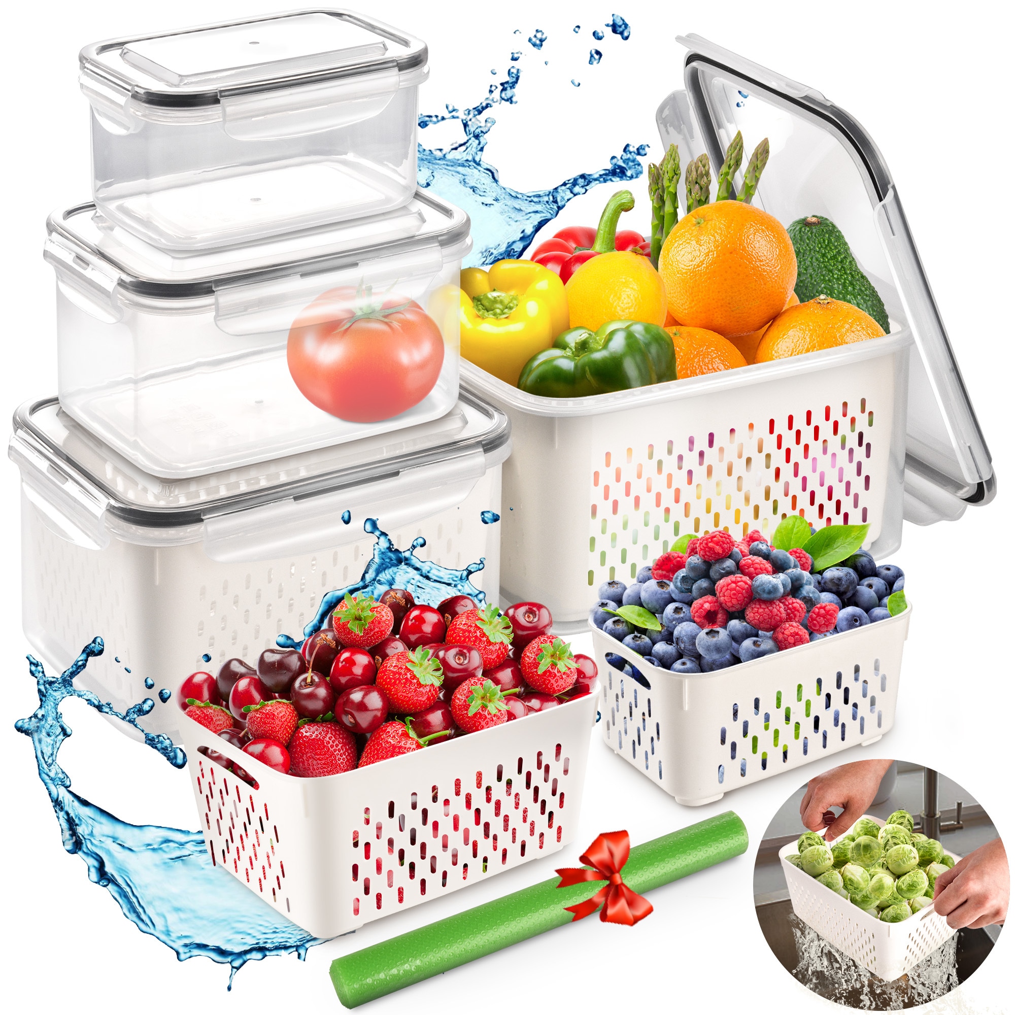 White Food Storage Containers at