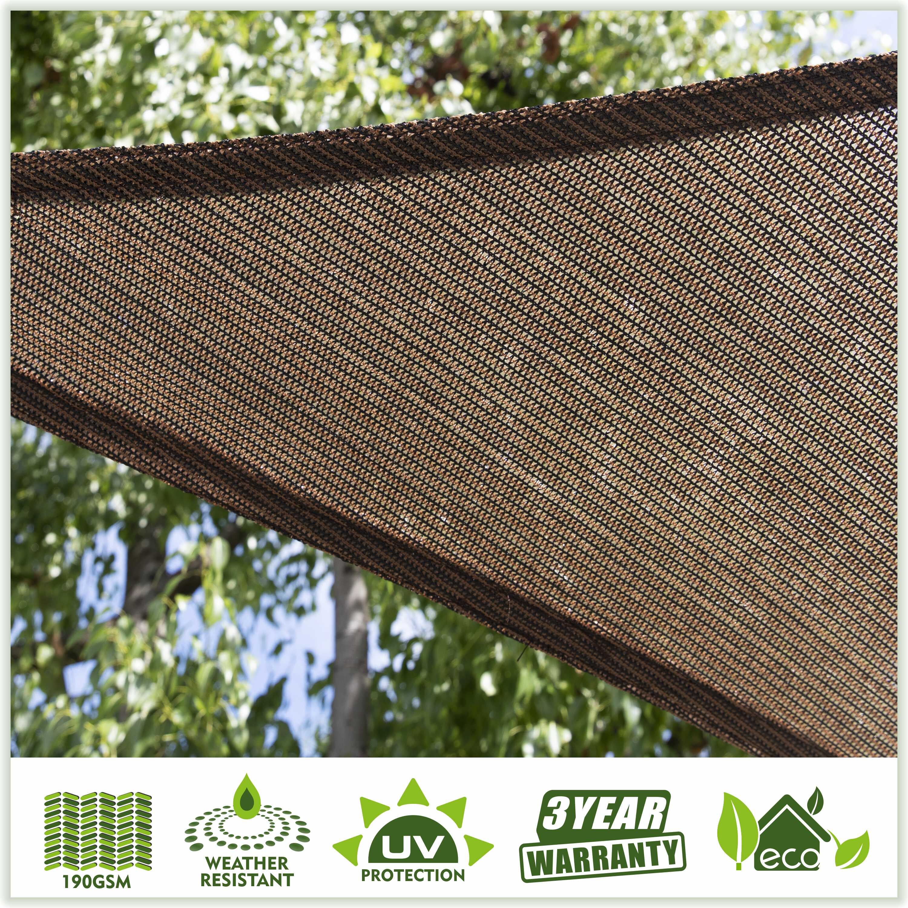 ColourTree Equilateral Triangle 16-ft x 16-ft Brown Shade Sail in the ...