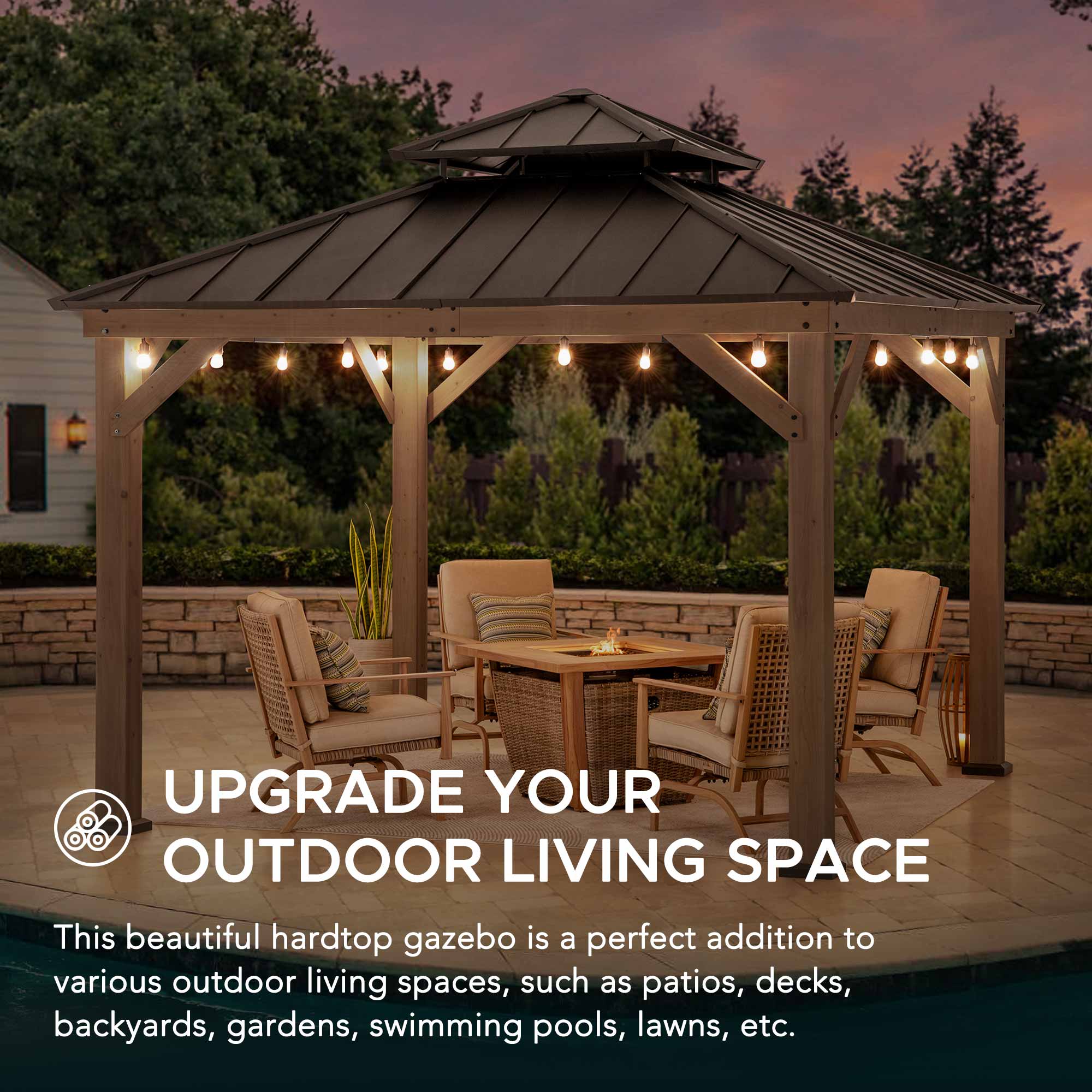 Sunjoy A102007392 Wood-Resin-Gazebos - View #13