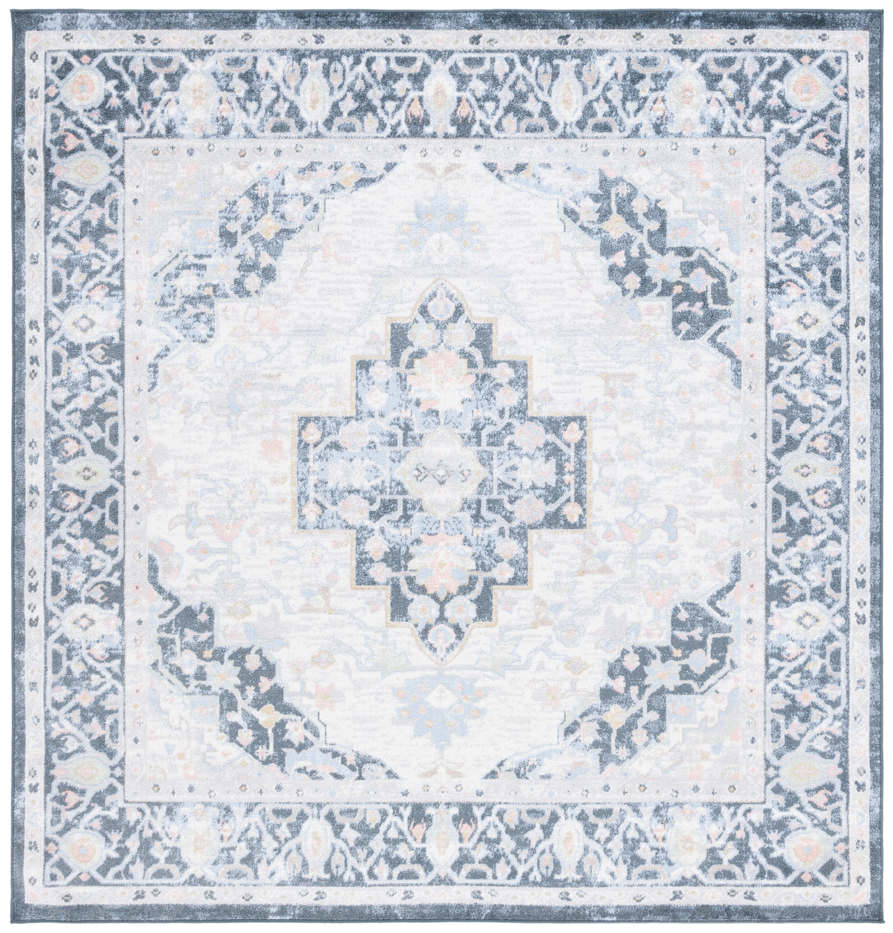 Bayside 114M Blue/Ivory 7 X 7 Area Rug
