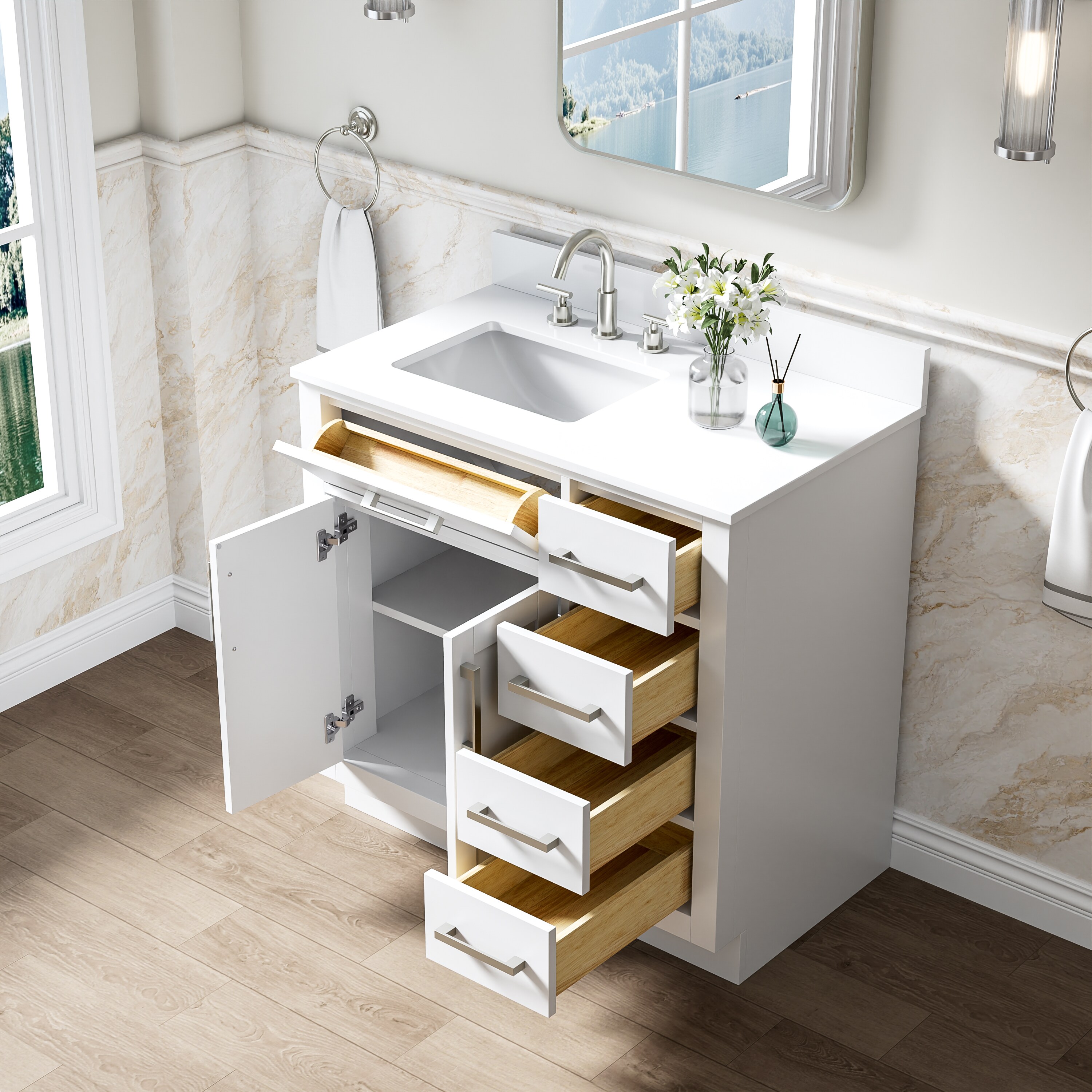 Ayelon BVMNWT36WC Bath-Vanity-Combo - View #6