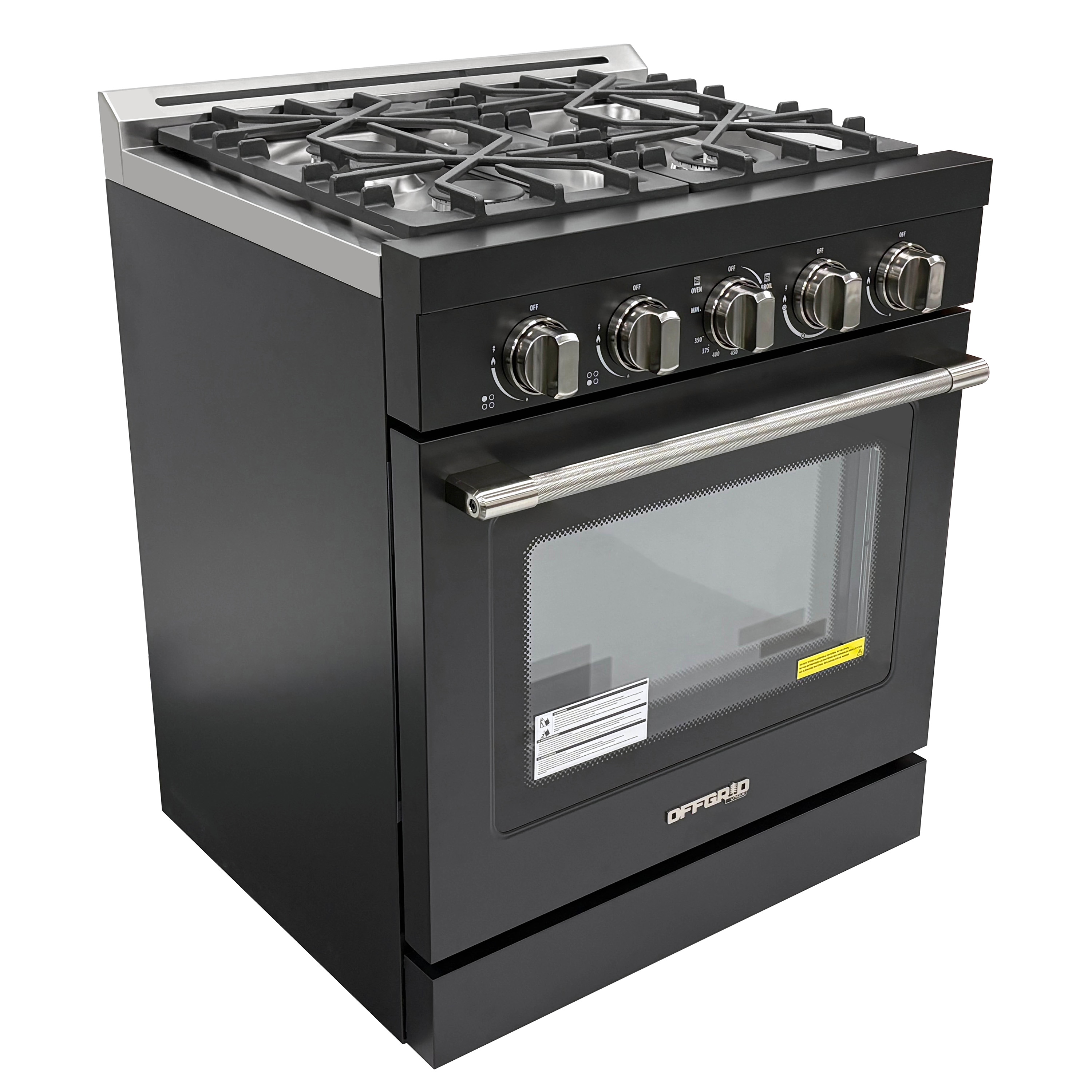 UNIQUE Off-Grid Classic Retro 30-in 4 burners 5.1-cu ft Single oven gas ...