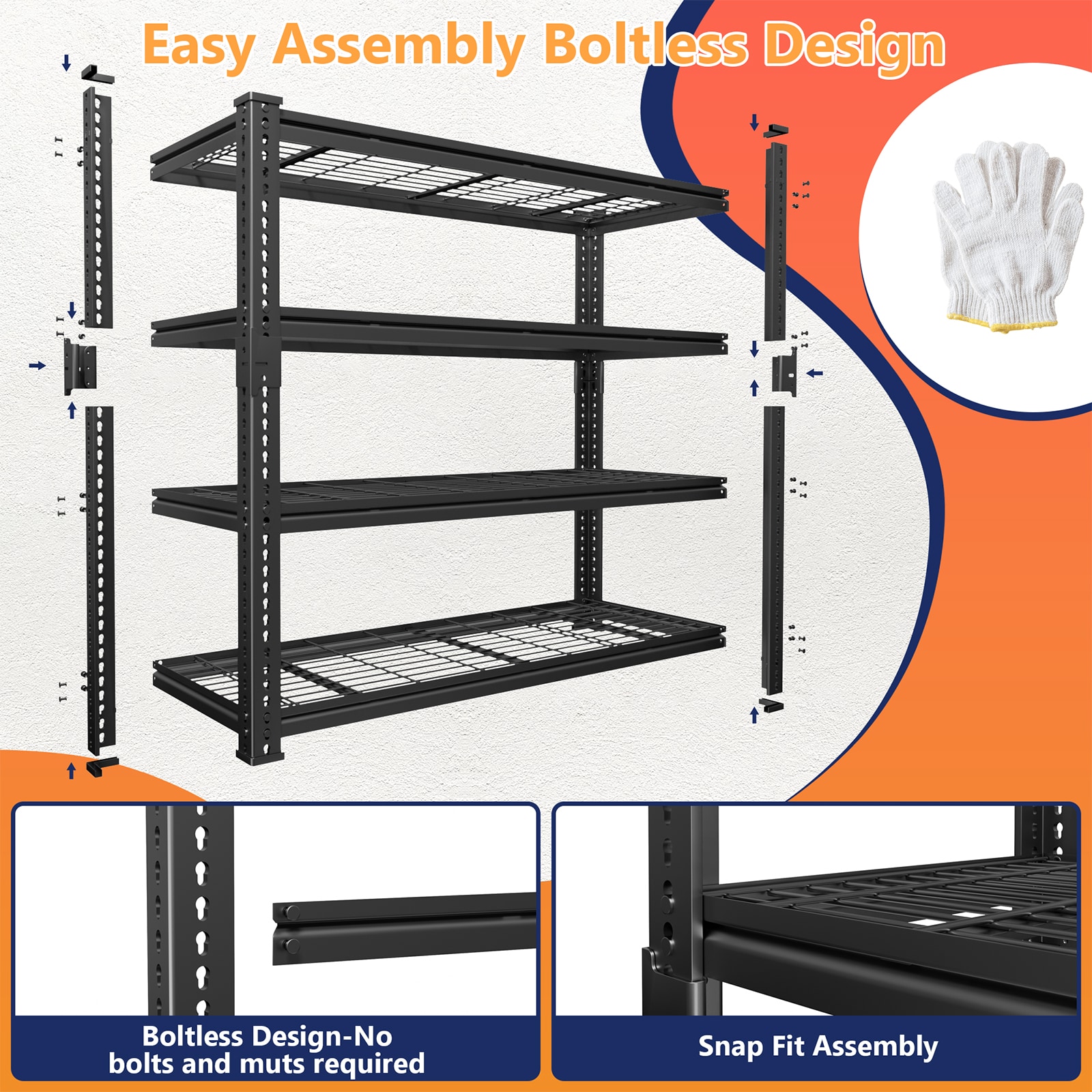 LUXEYARD LOWS-HDSBLK5H60V1 Free-Standing-Shelving - View #9