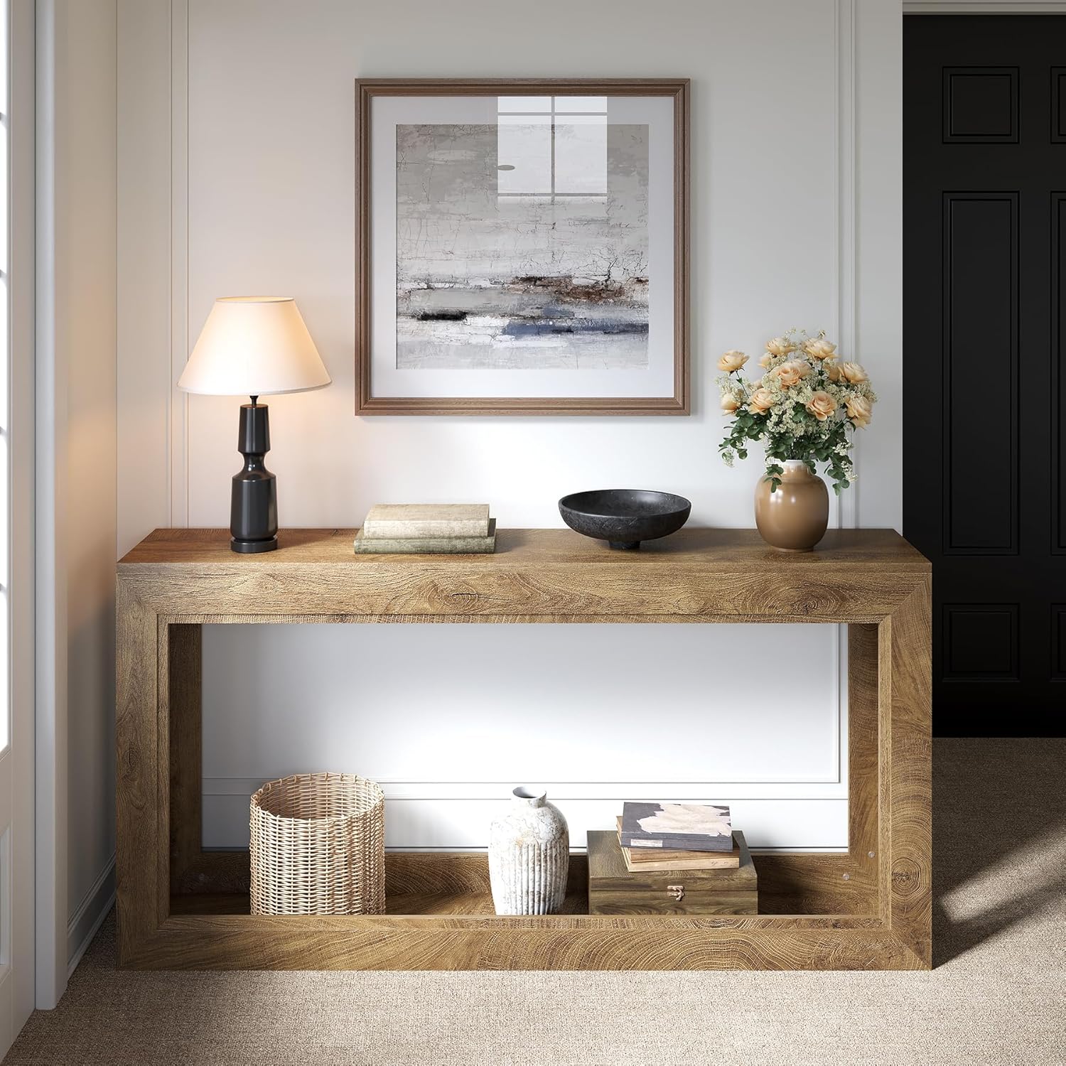 Tribesigns Narrow Console Tables 63 inches Couch Table Behind Sofa ...