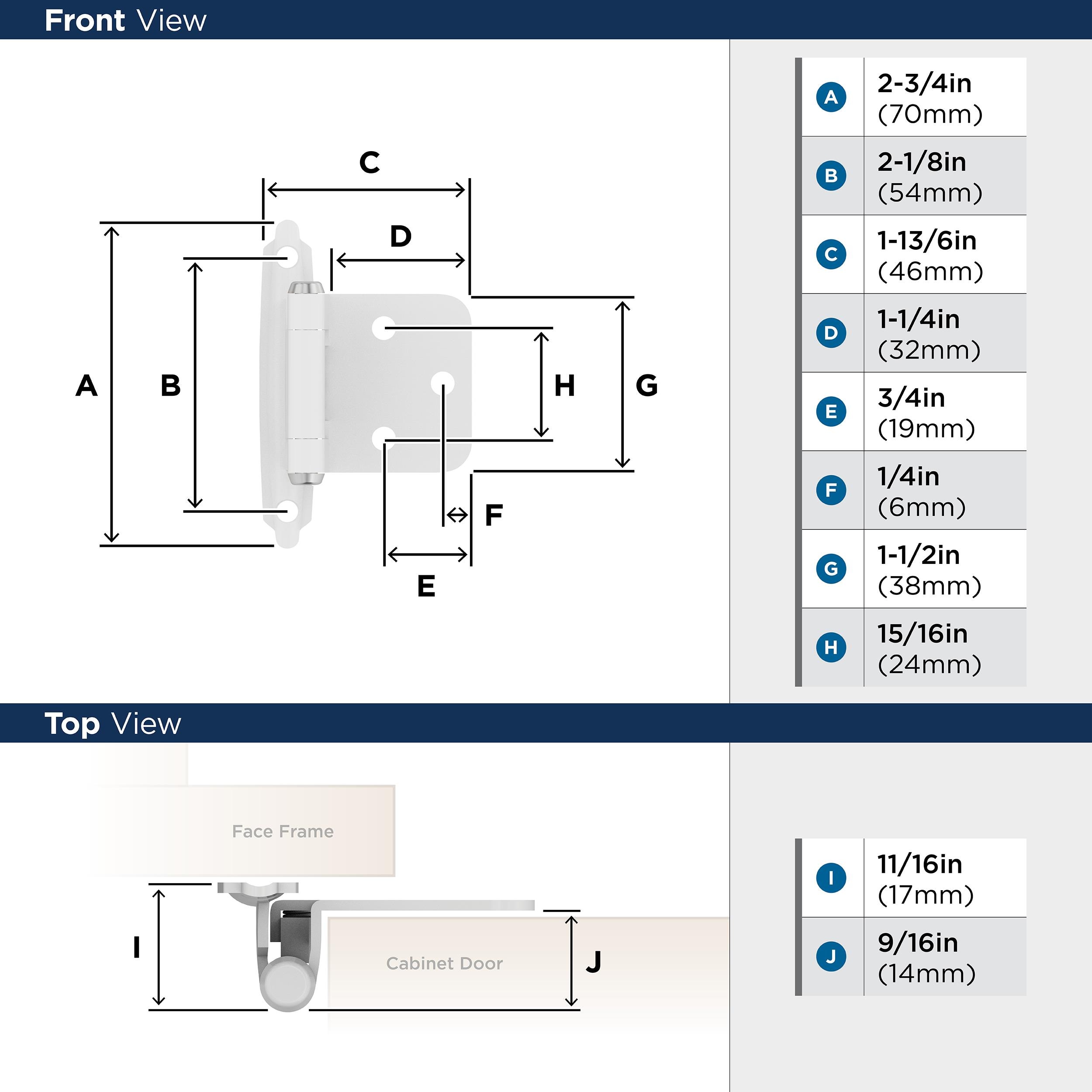 Amerock BPR3429W Cabinet-Hinges - View #5