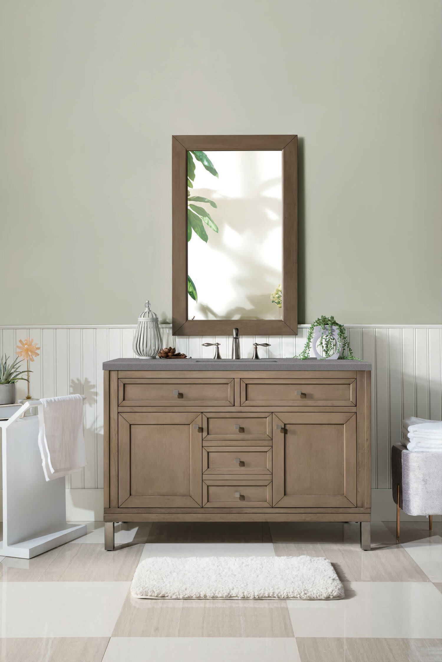 James Martin Vanities 305-M48-WWW Framed-Bath-Mirrors - View #3