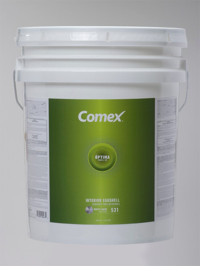 Comex Eggshell White (White Base) Tintable Latex Interior Paint (5-Gallon)  at 