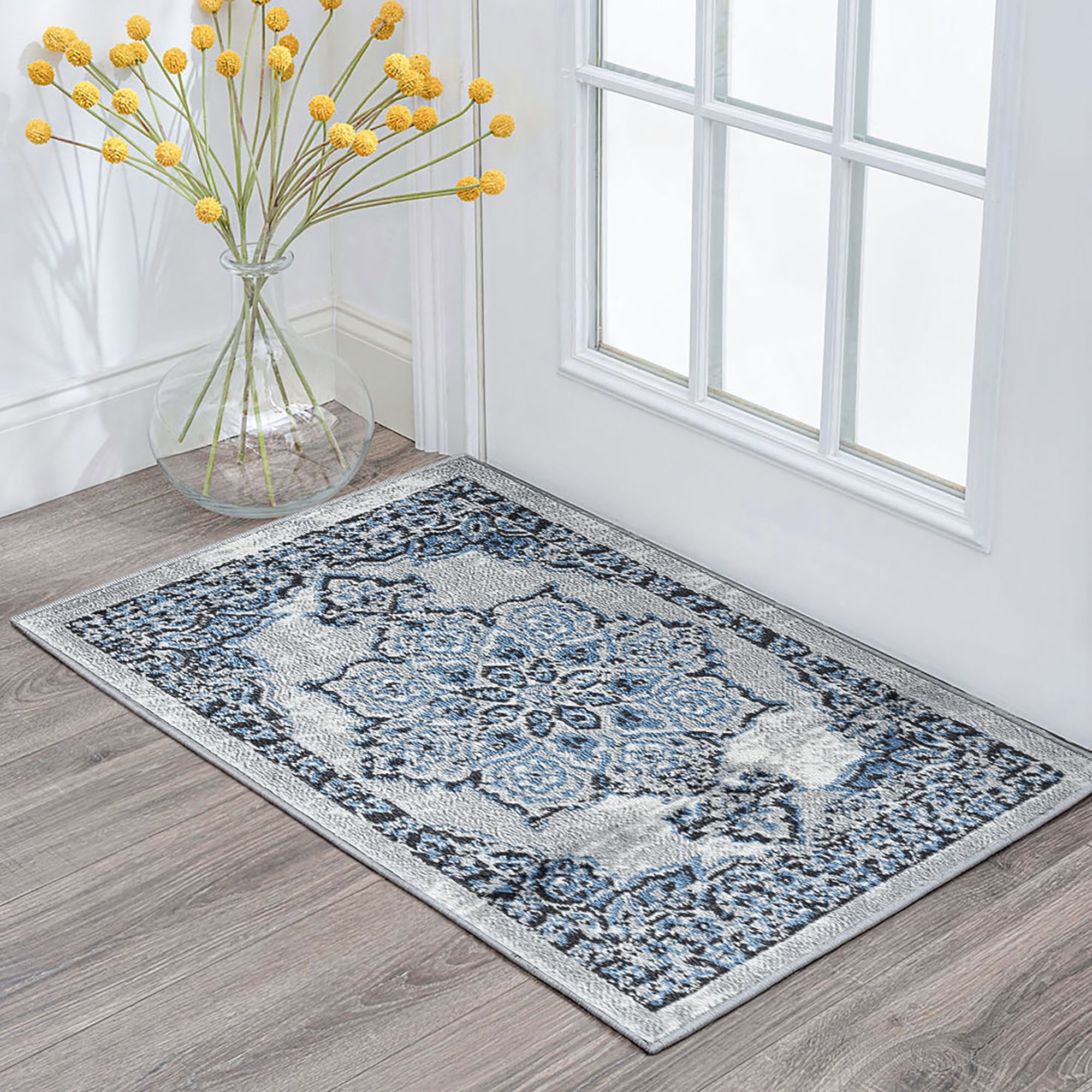 Tayse WYT1409 2X3 Wyatt 2 x 3 (ft) Loomed Polypropylene Gray Rectangular Indoor Throw rug