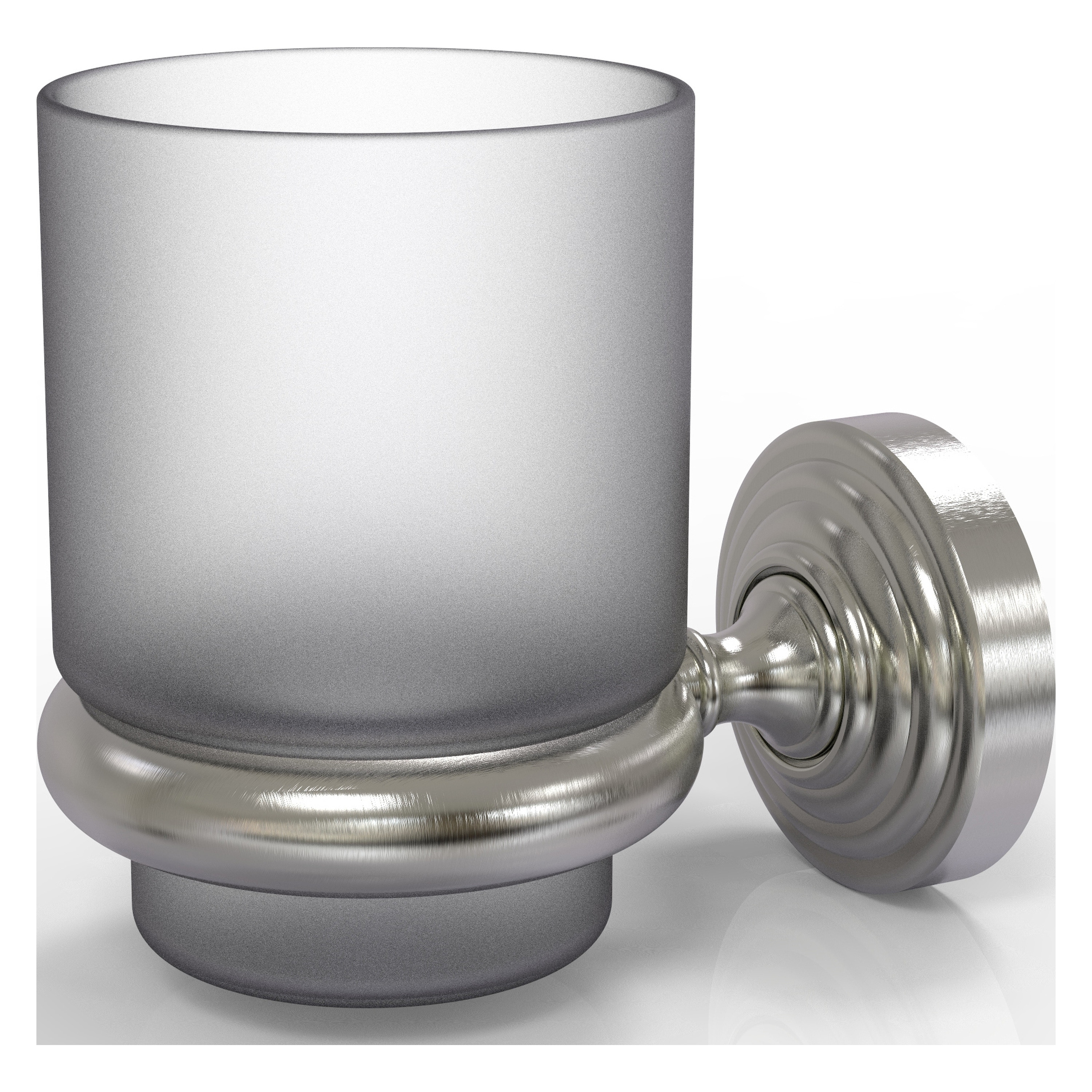 Allied Brass WP-66-SN Waverly Place Satin Nickel Brass Tumbler and toothbrush holder
