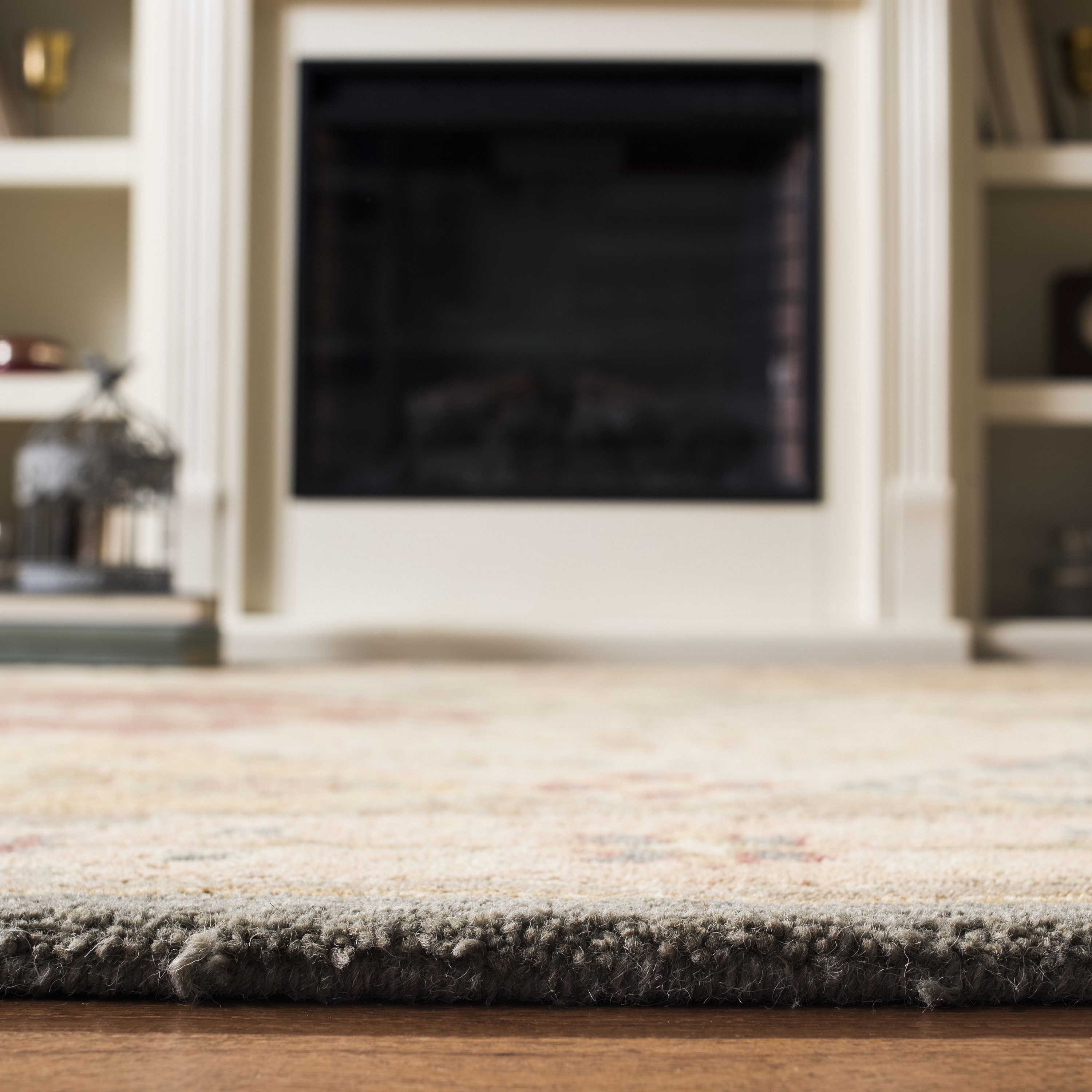 Handmade Ivory Wool-Cotton Blend Tufted Rug 72"x22"