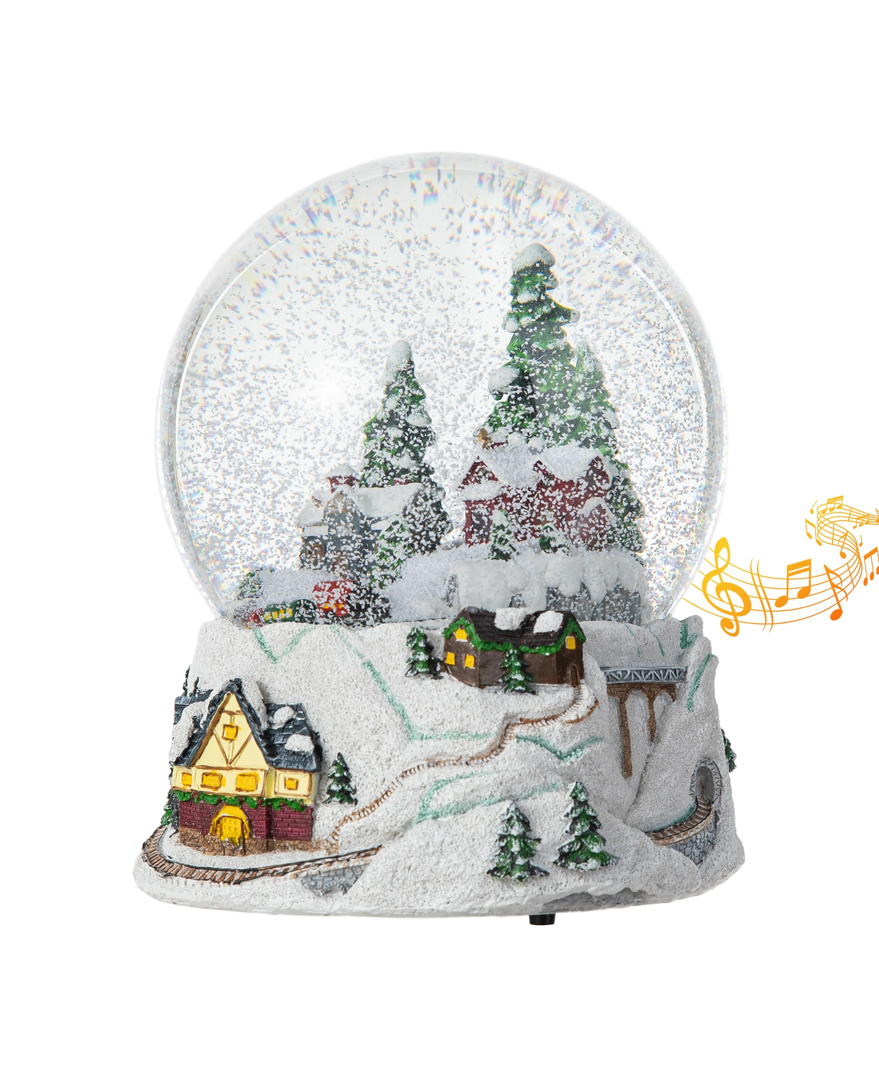 Glitzhome 2038500017 8-Inches Lighted Tabletop Decoration Merry Christmas Battery-operated Christmas Decor