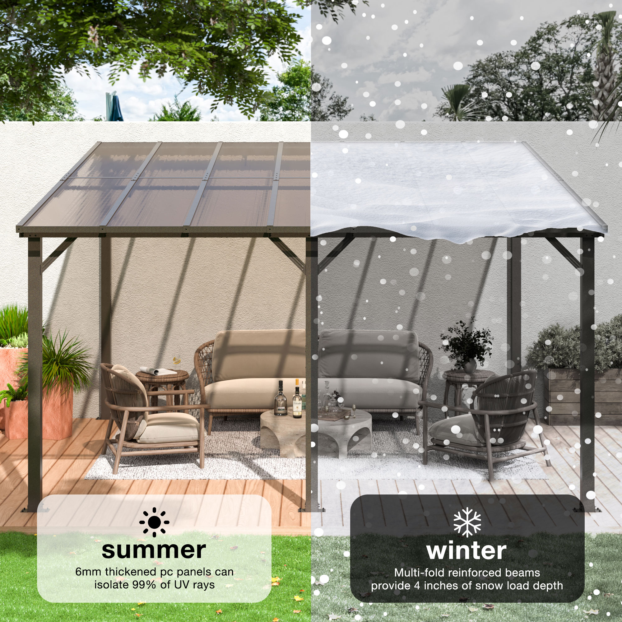 VIWAT GZX-K002-BK Pergolas-2 - View #5