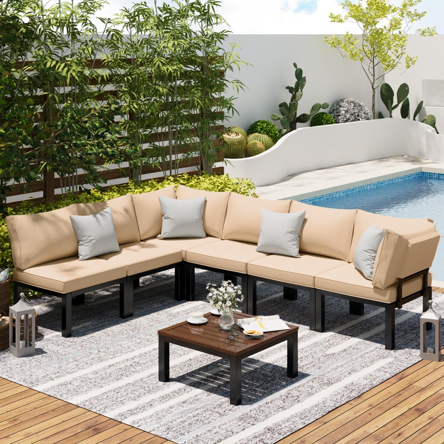 AECOJOY 16077BK-LS01 Patio-Sofas-Daybeds - View #2