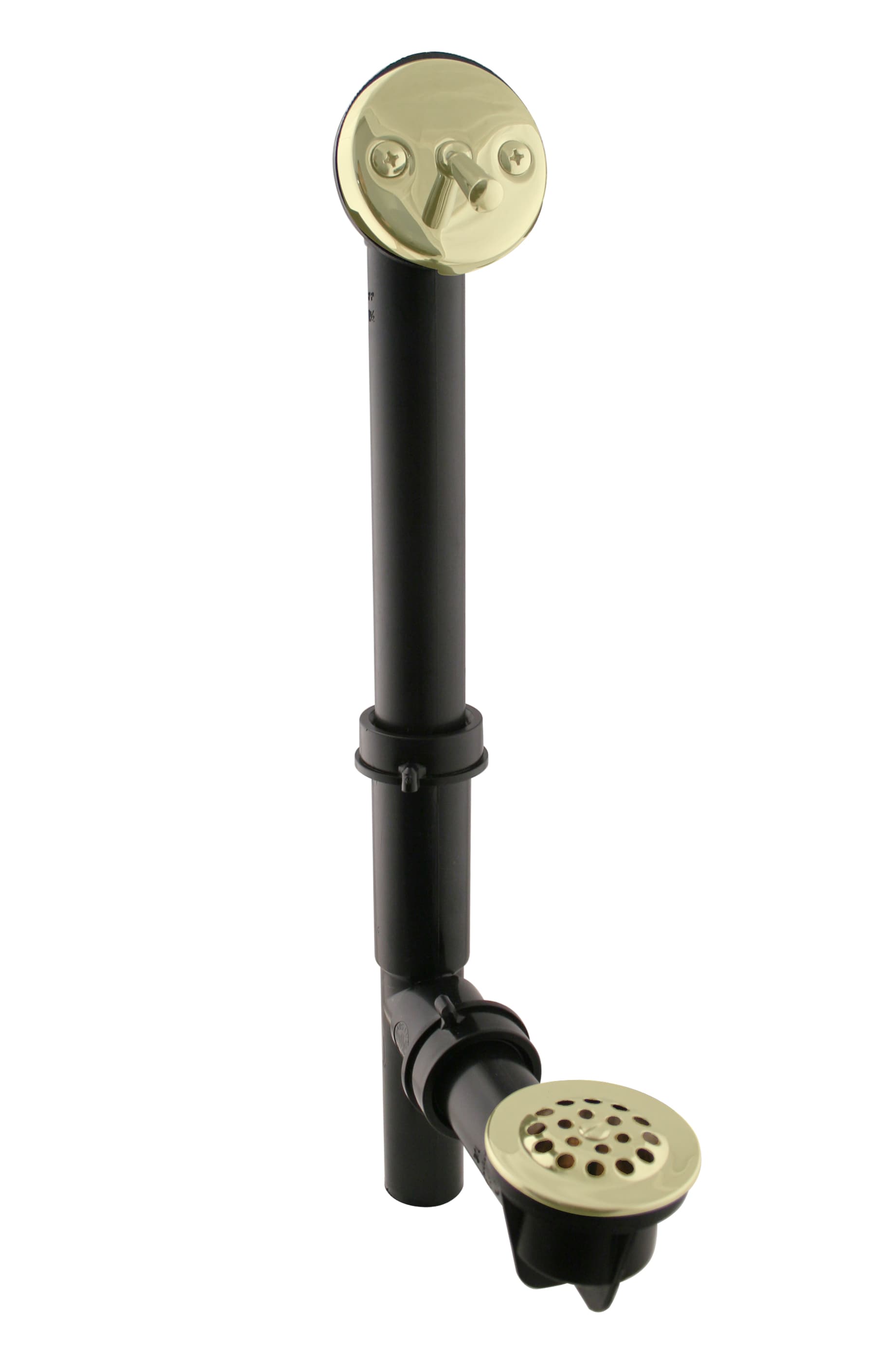 WESTBRASS 592144-01 Bath Waste with Trip Lever Faceplate 1-1/2" Tubular In Polished Brass 592144-01