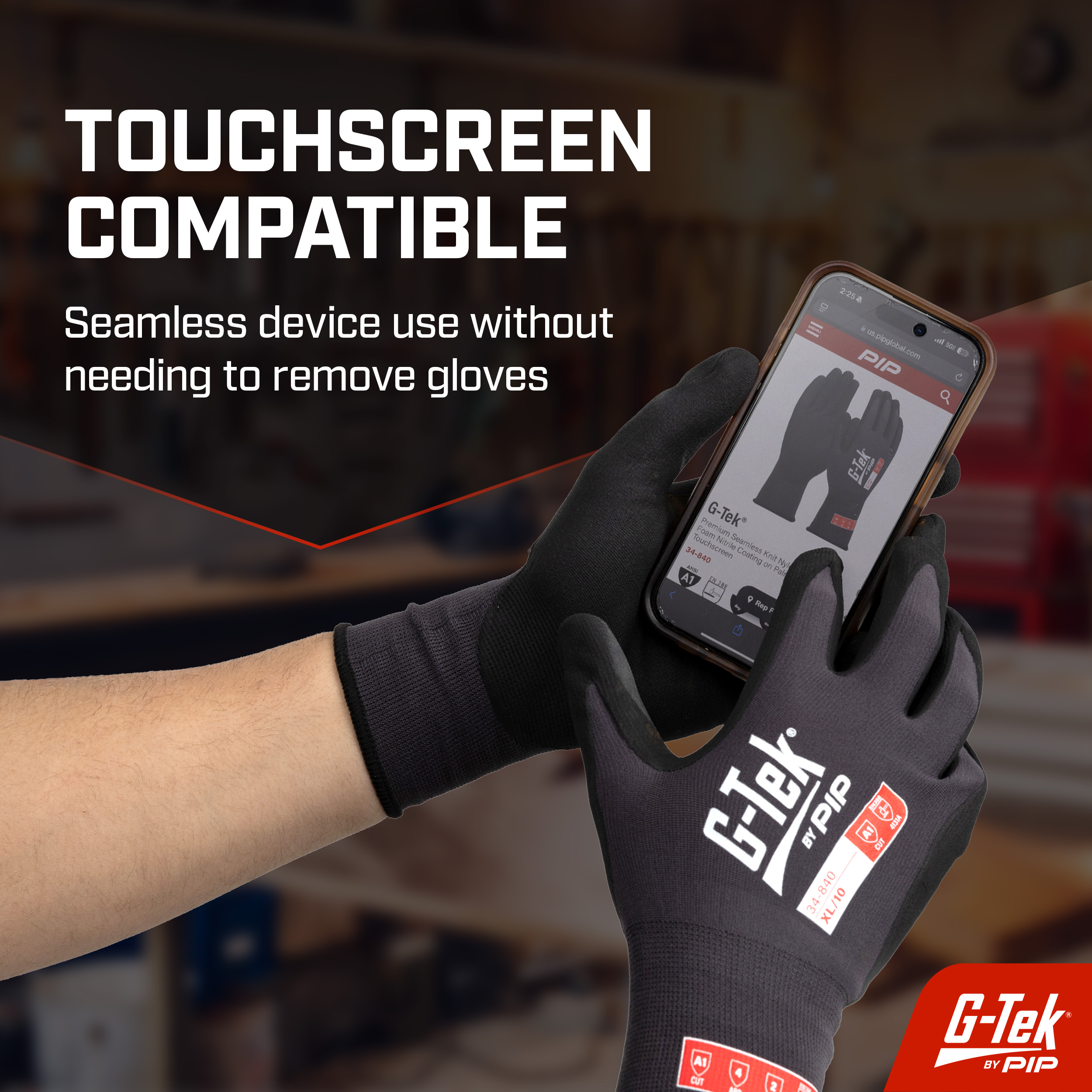 G-Tek GT34-840-L Work-Gloves - View #4