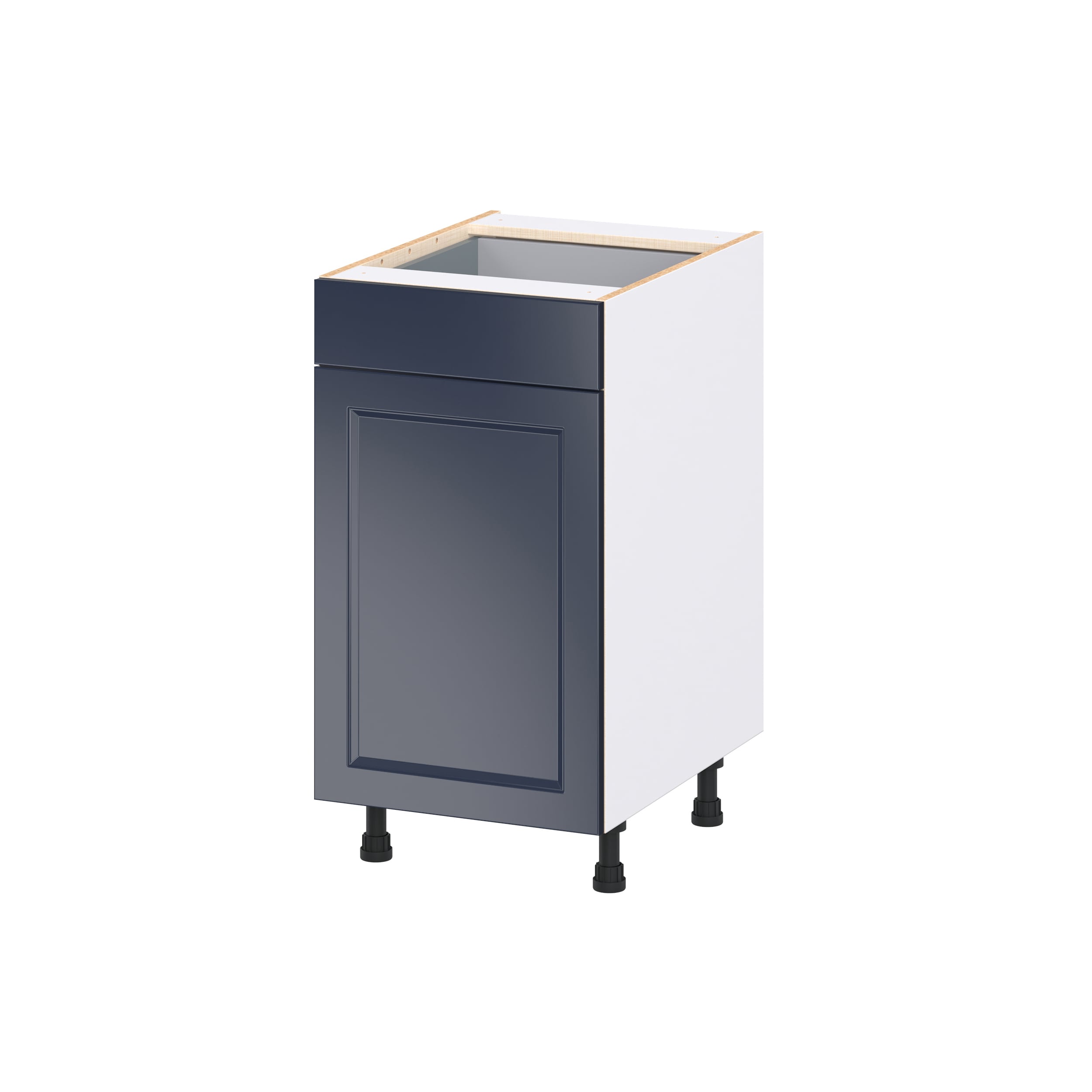 Hugo&Borg DSBPO18-LO Lorette 18-in W x 34.5-in H x 24.5-in D Navy Blue Pull-out cabinet Base Fully assembled Cabinet Recessed Panel Shaker