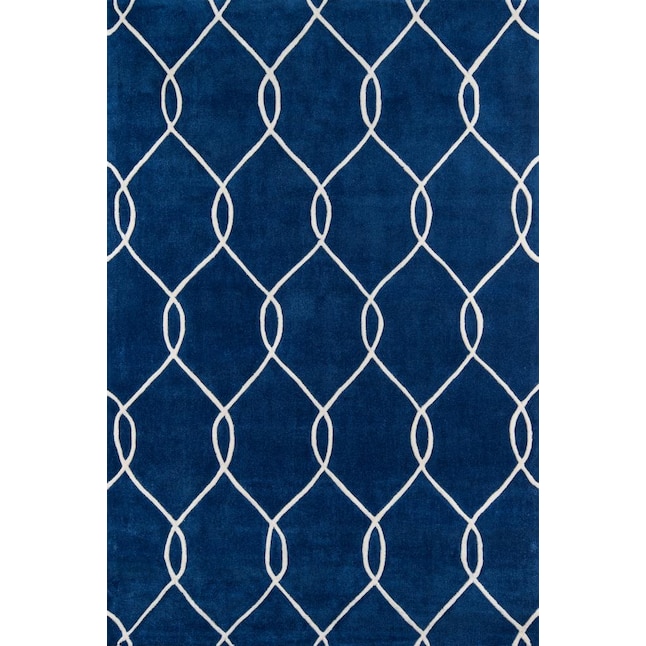 Momeni Rugs Bliss Collection Hand Carved & Tufted Contemporary Area Rug Navy Blue 8' x 10' 