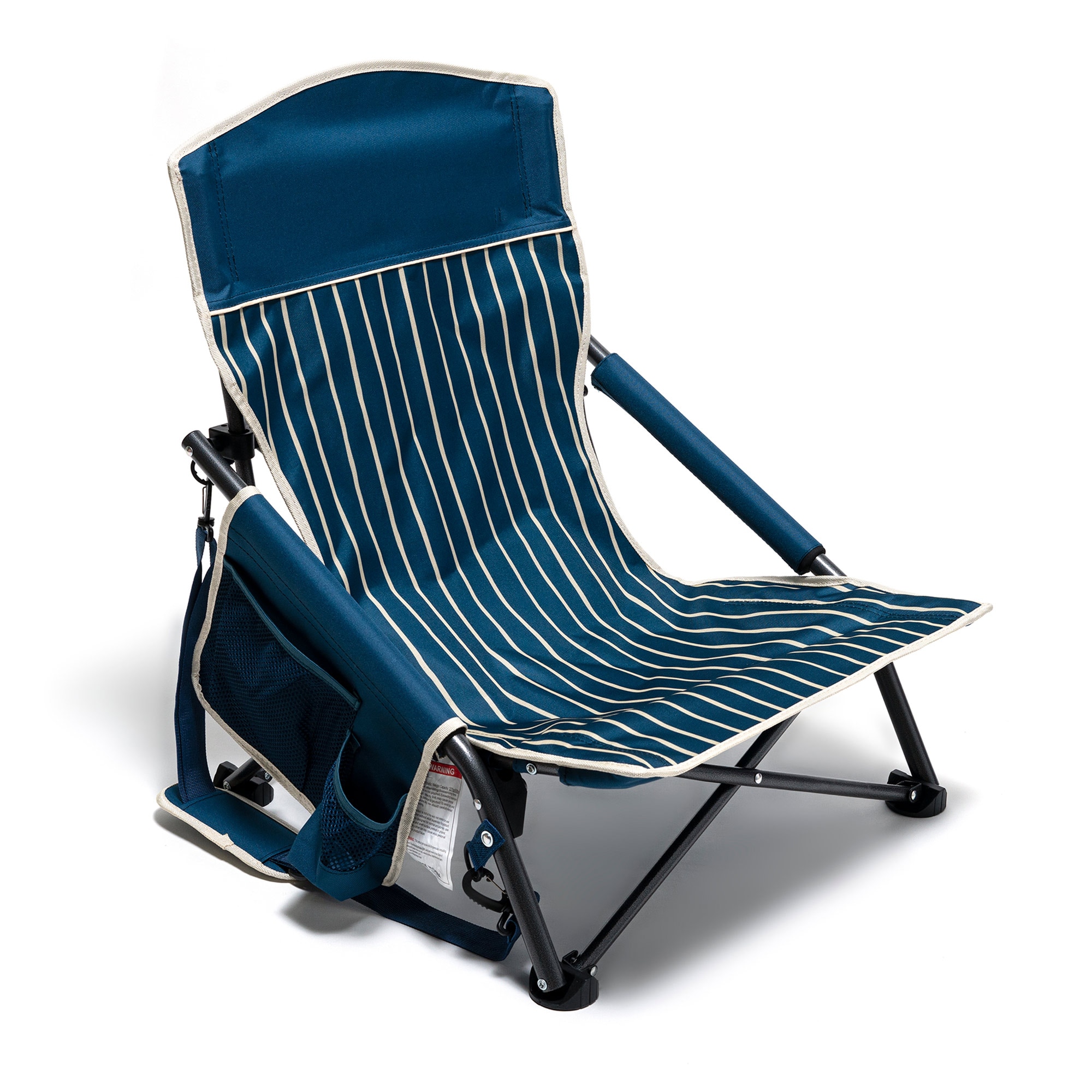 Mondawe MO-CCAC2417GBU3 Polyester Navy Blue Folding Camping chair Carrying Strap/Handle Included