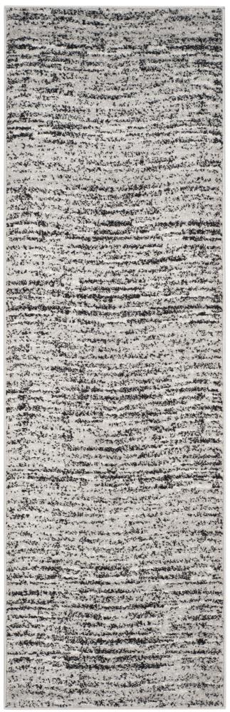 Safavieh ADR117A-222 Adirondack Lorenzo 2 x 22 (ft) Loomed Polypropylene Black/Silver Rectangular Indoor Distressed/Overdyed Industrial Runner rug