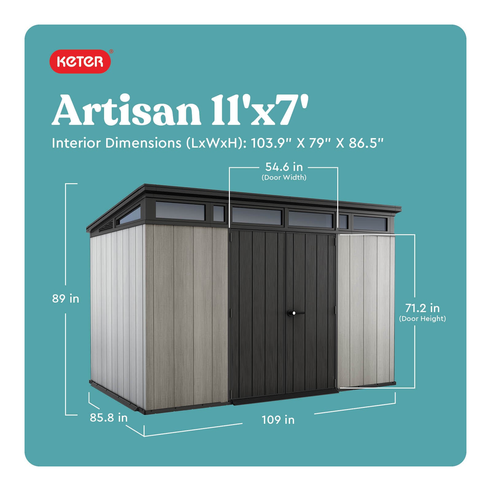 Keter 241735 Vinyl-Resin-Storage-Buildings - View #3
