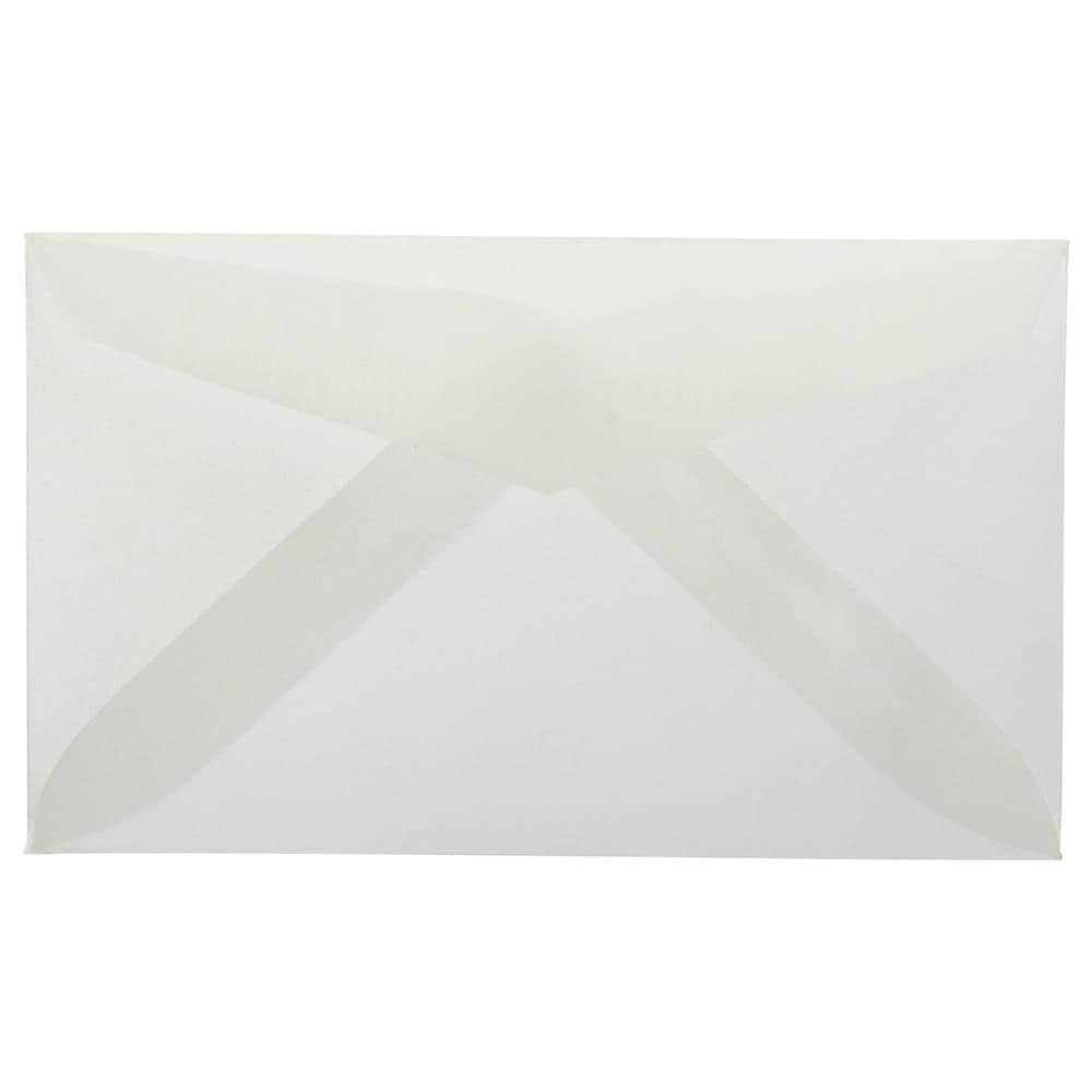 JAM PAPER 7 1/2 x 10 1/2 Booklet Translucent Vellum Envelopes - Clear -  25/Pack