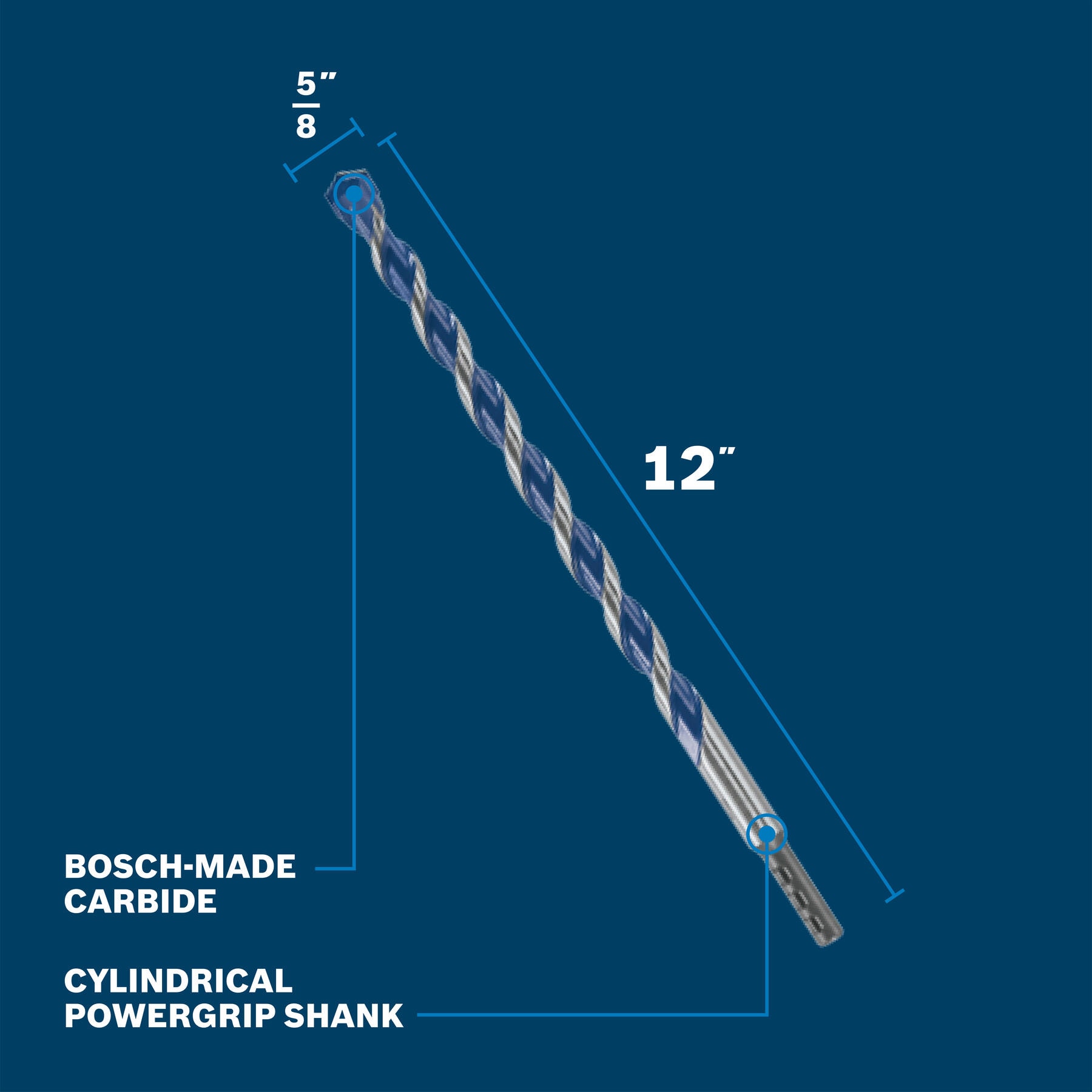 Bosch BXH15 Cement-Masonry-Drill-Bits - View #2