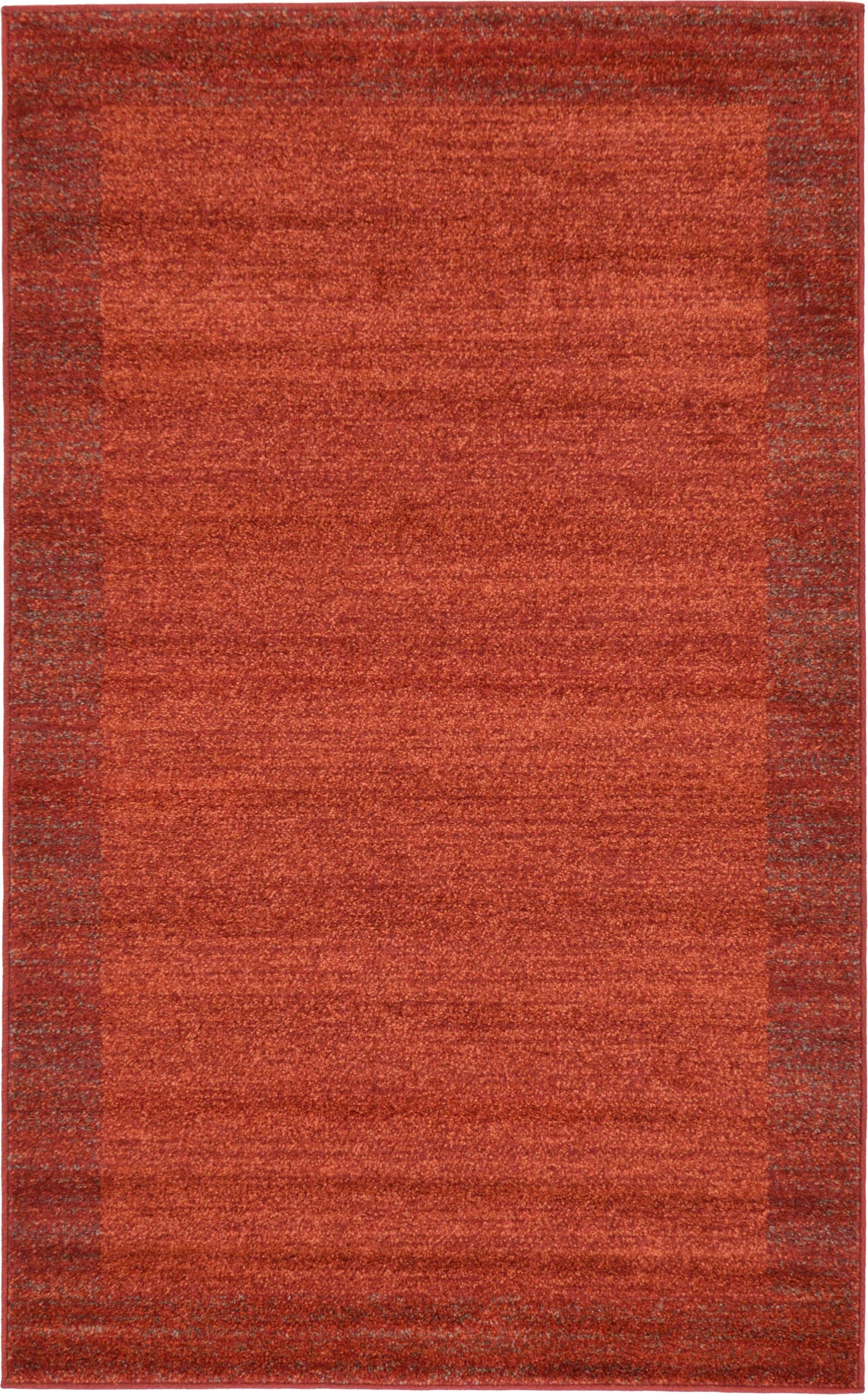 Unique Loom 3132219 Abigail Del Mar 3 x 5 (ft) Loomed Polypropylene Terracotta/Red Rectangular Indoor Border Area rug